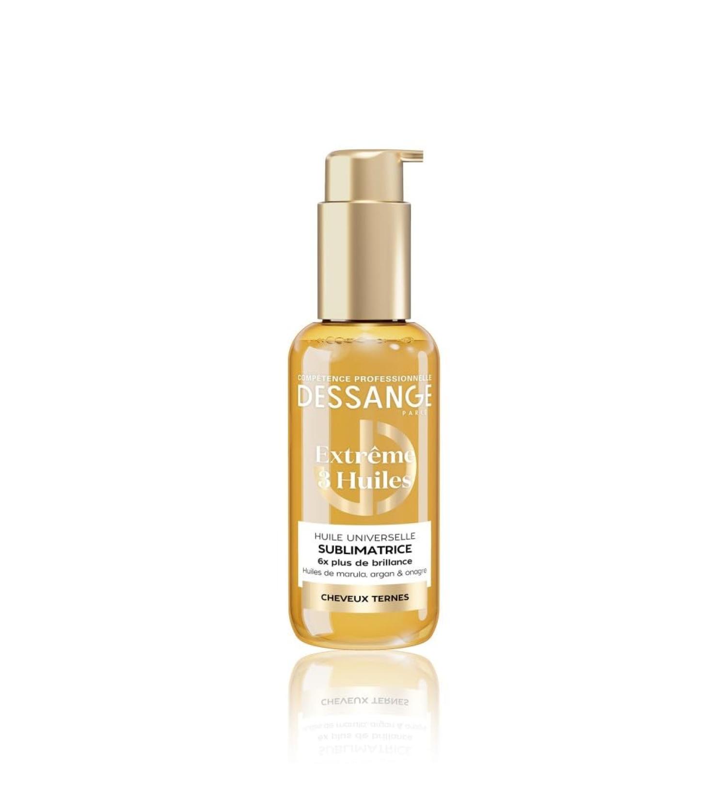 DESSANGE - Huile Cheveux Universelle Sublimatrice Extr me 3 Huiles - Formule Enrichie En Huiles De Marula D Argan & D'Onagre - Nourrit Prot ge R pare - Pour Cheveux Ternes - 110ml - Buy Online on GoSupps.com