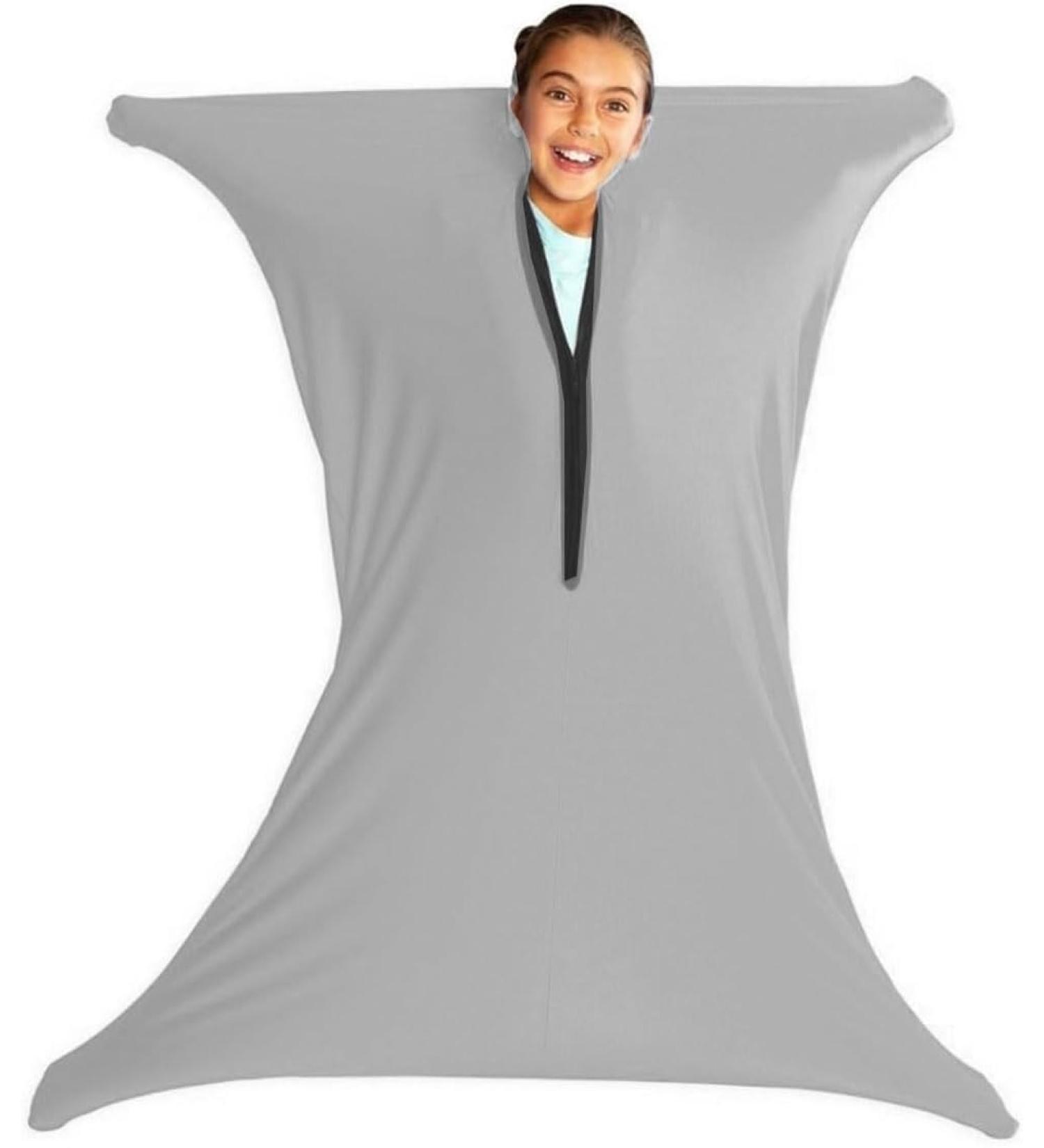 BANTASE Sensory Stretchy Body Sock For Individuals With Autism Anxiety - Deep Pressure Simulation Body Blanket - Full-Body Wrap - Snap Closure (Color : Grau Size : S) S Grau - Buy Online on GoSupps.com