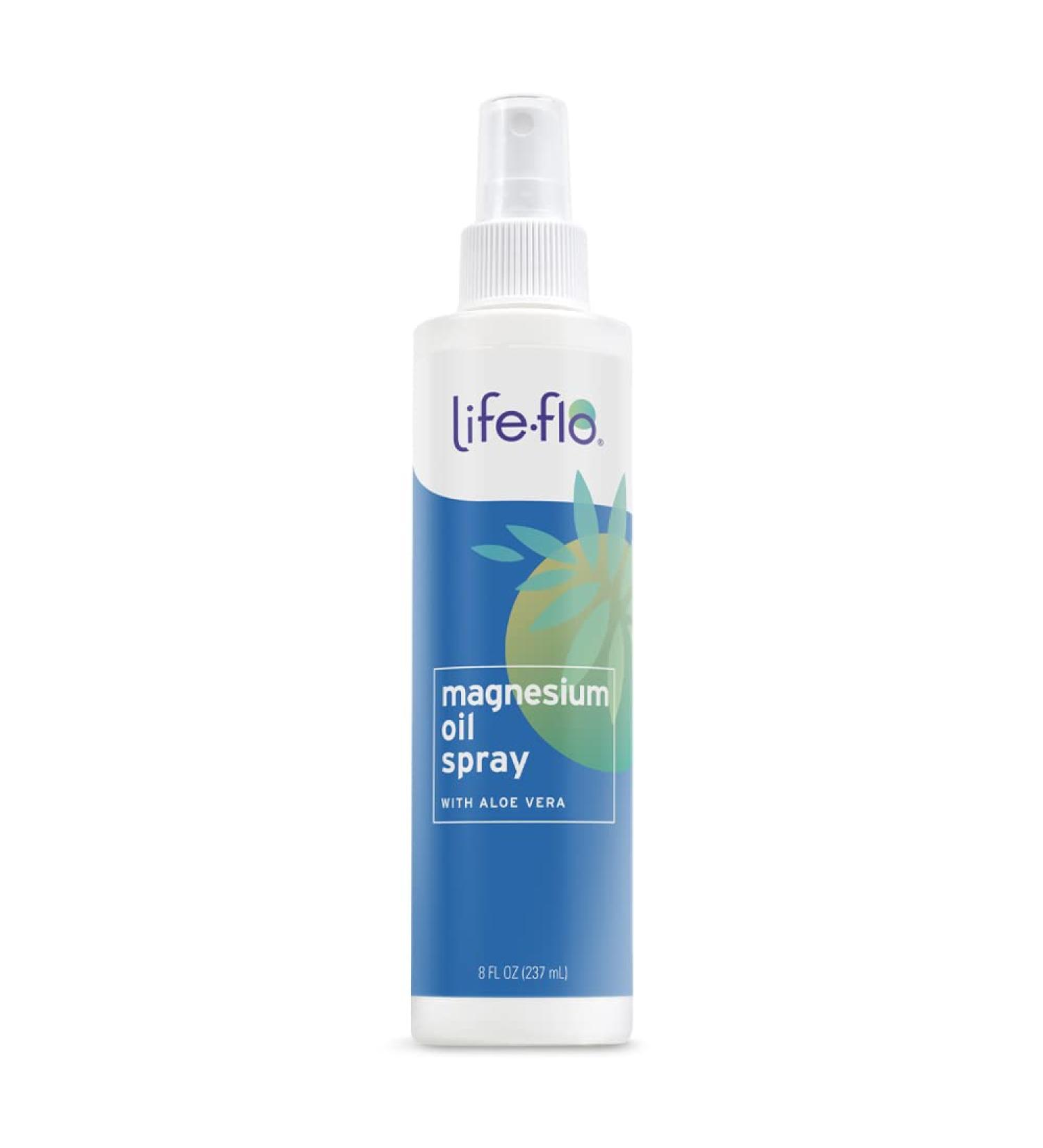 Life-flo Magnesium Oil Spray with Aloe Vera - 8 oz | Natural Muscle Relief & Skin Moisturizer - Buy Online on GoSupps.com