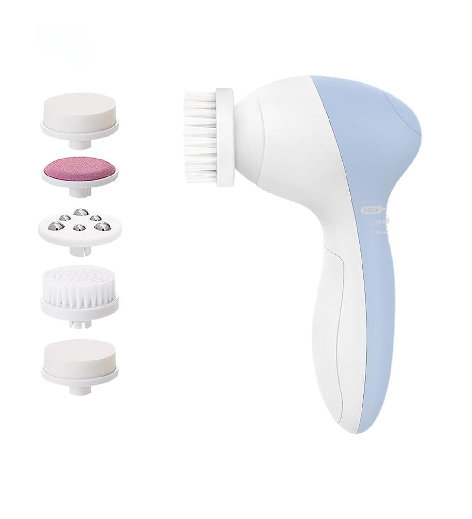 Mason Hygienics 5-in-1 Facial Cleansing Brush - Waterproof Exfoliating Electronic Face Scrubber - Easy to Use Modular Blue - International Shipping Available - Buy Online on GoSupps.com