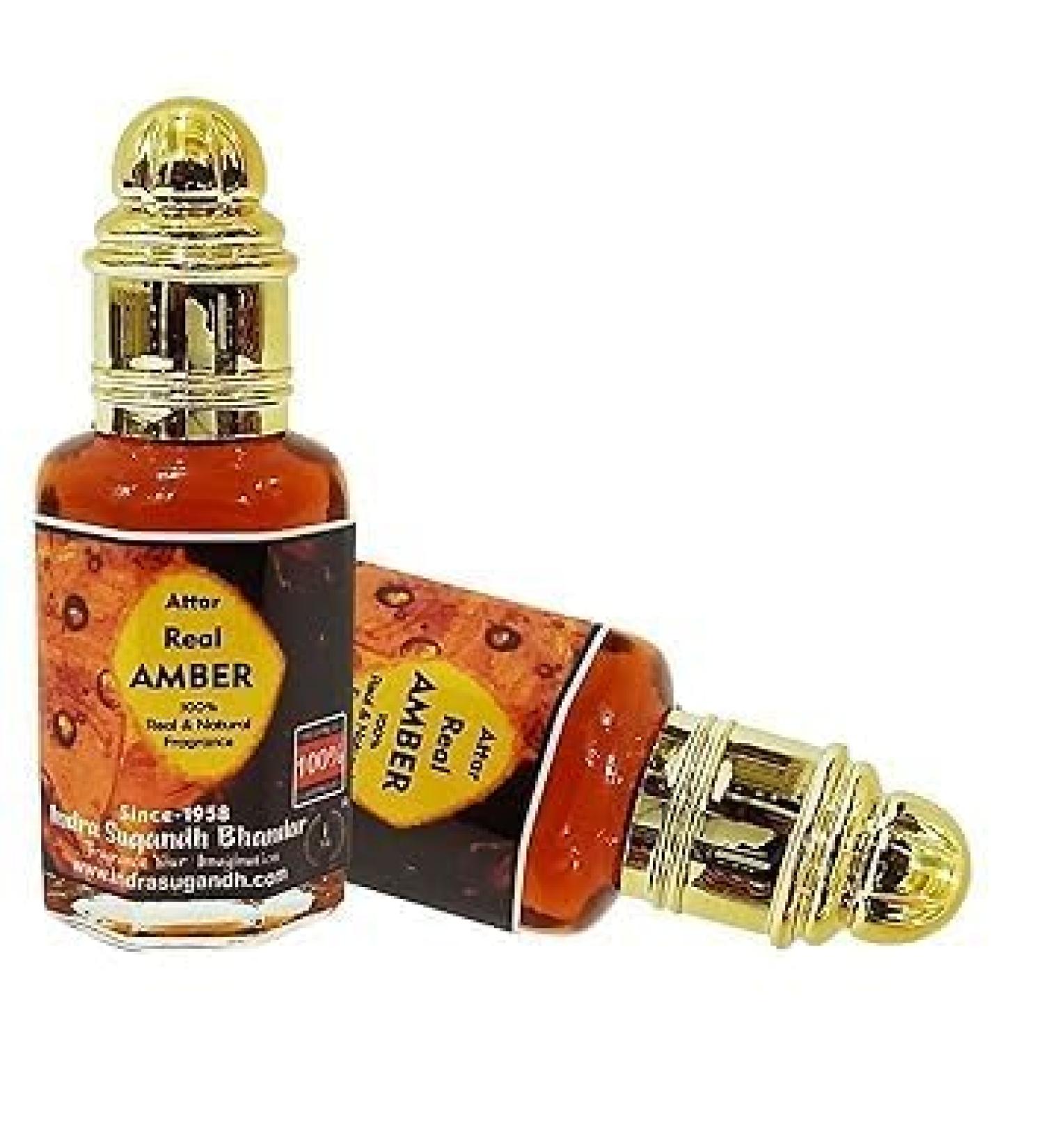 Attar For Men|Women|Pujan Real Amber Pure Labdanum Perfume 24 Hours Long Lasting Fragrance 12ml Rollon Pack