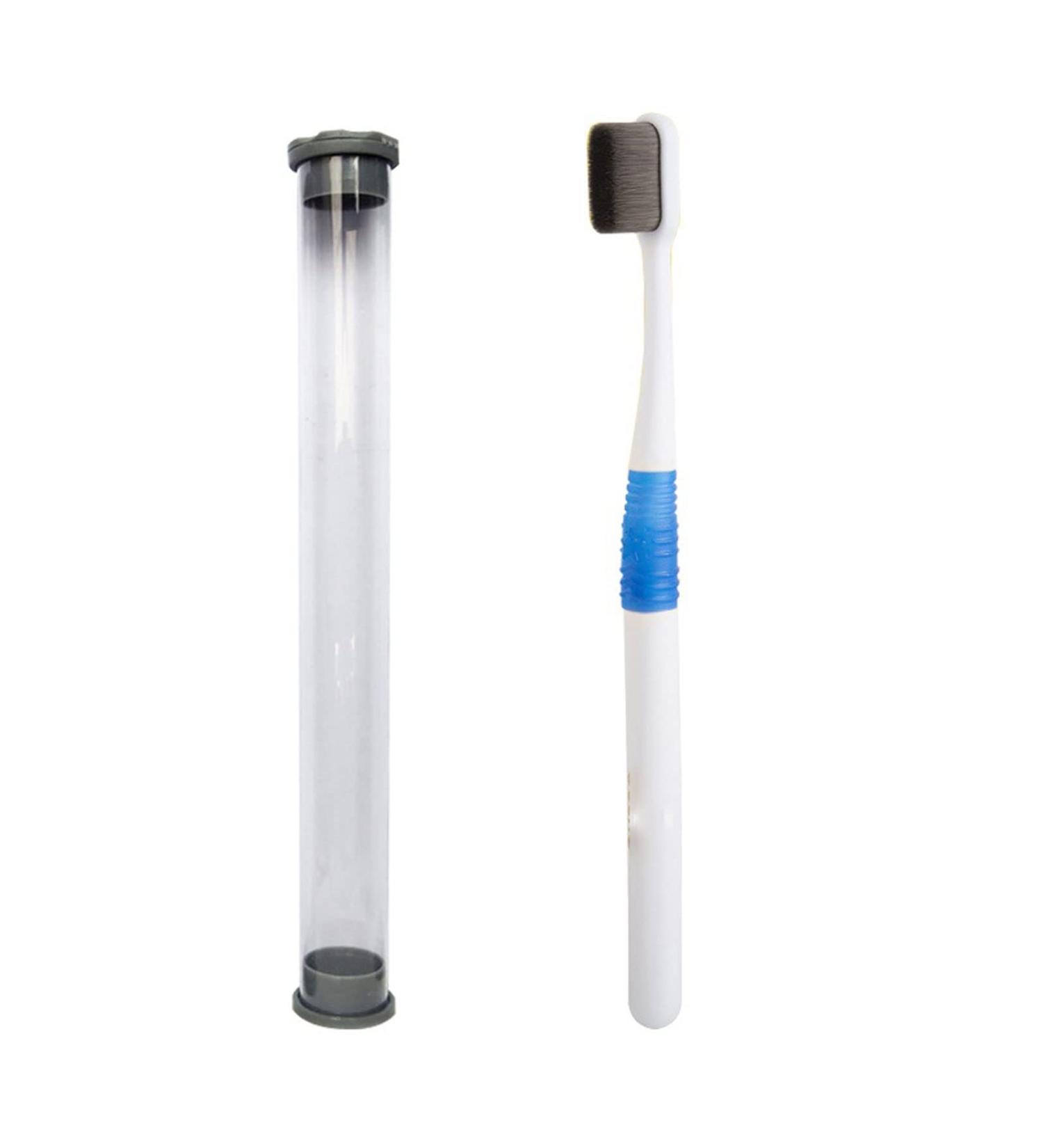 Suicra Ultraica Charcoal Toothbrush - Gentle Soft Manual Toothbrush for Sensitive Teeth & Whitening (Blue) - Buy Online on GoSupps.com