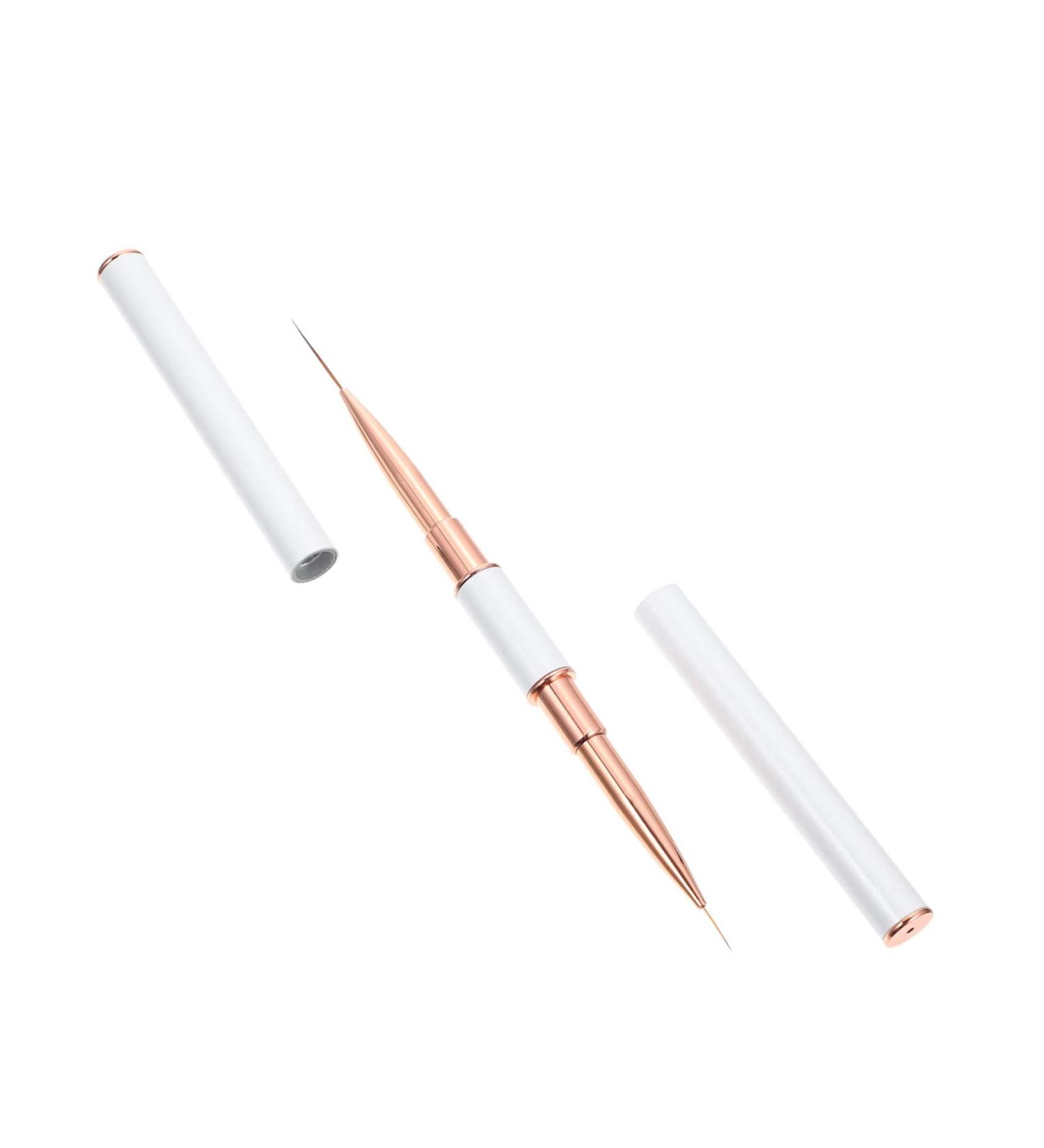Beavorty pull line nail art pen mark pen marker pen nail art Double End Nail Pen nails brush pen gelt acrylic nail brush Double-ended Nail Brush Metal white fine tip UV - Buy Online on GoSupps.com