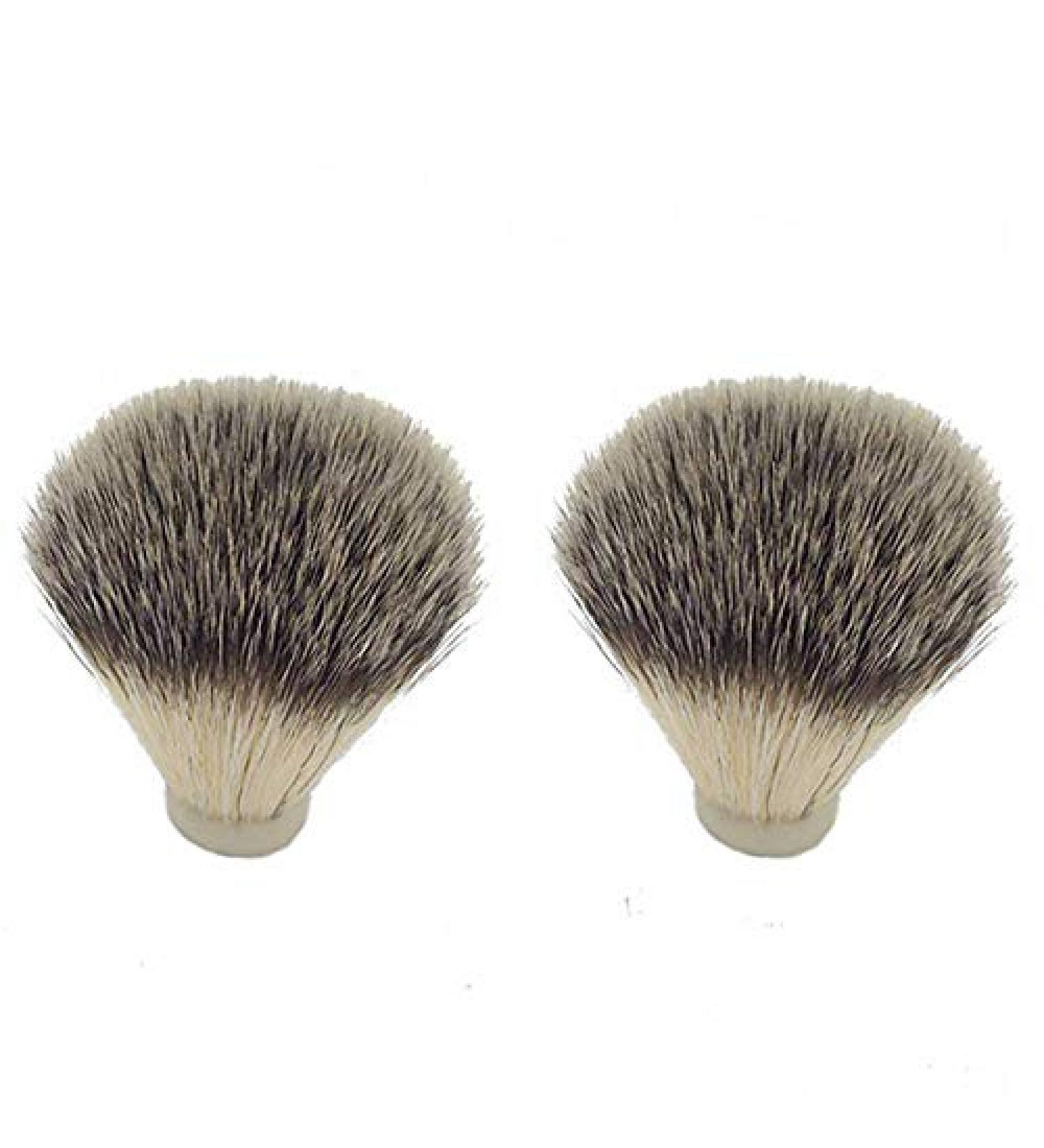 WETG Badger Hair Shaving Brush Knots - 2 Pcs Set for Men | Premium Salon Hair Removal & Cleaning Tool - Buy Online on GoSupps.com
