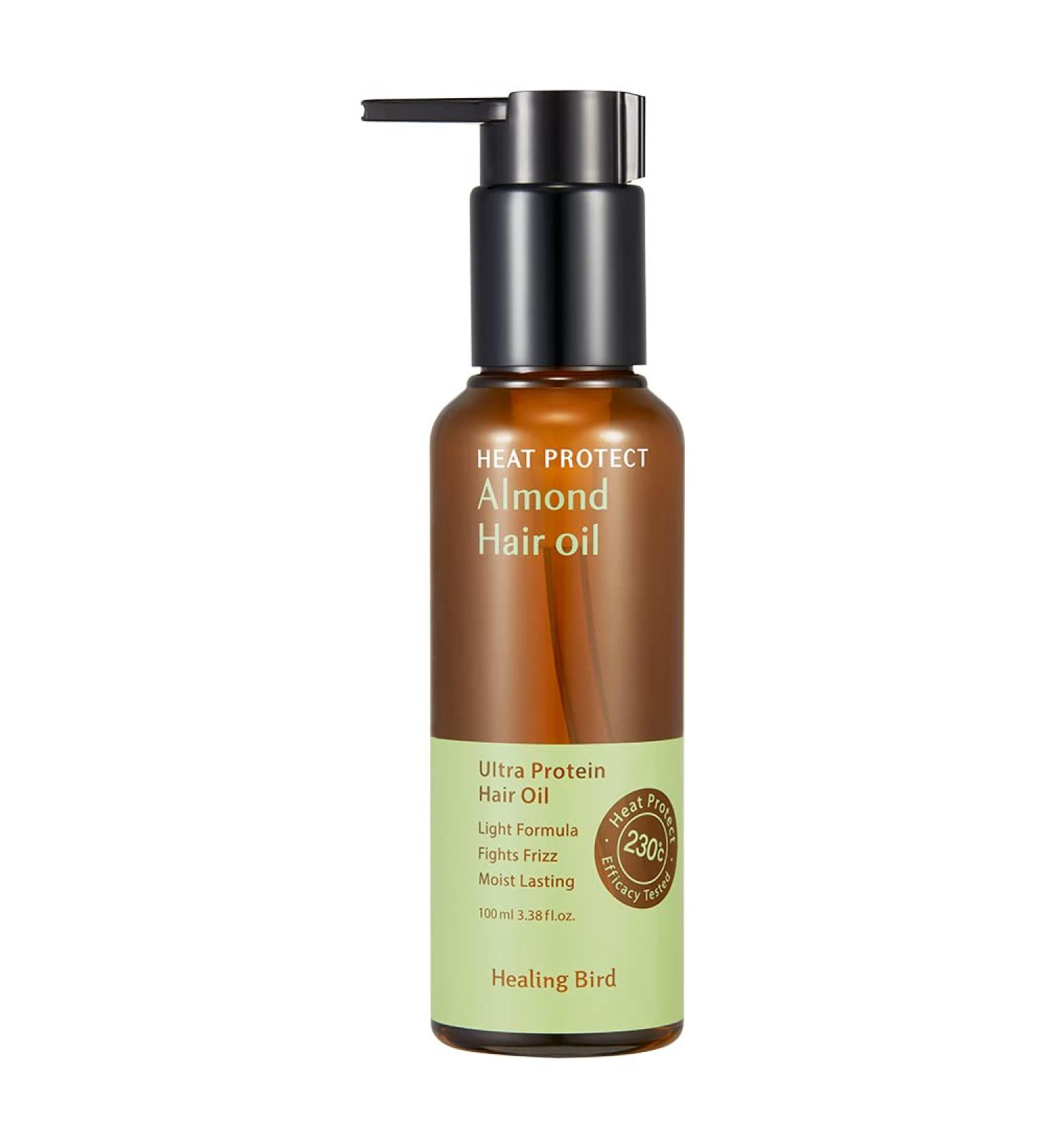 HEALING BIRD Almond Hair Oil - Heat Protectant, Split-End Care, Fast-Absorbing Multi-tasking Hair Oil - Buy Online on GoSupps.com