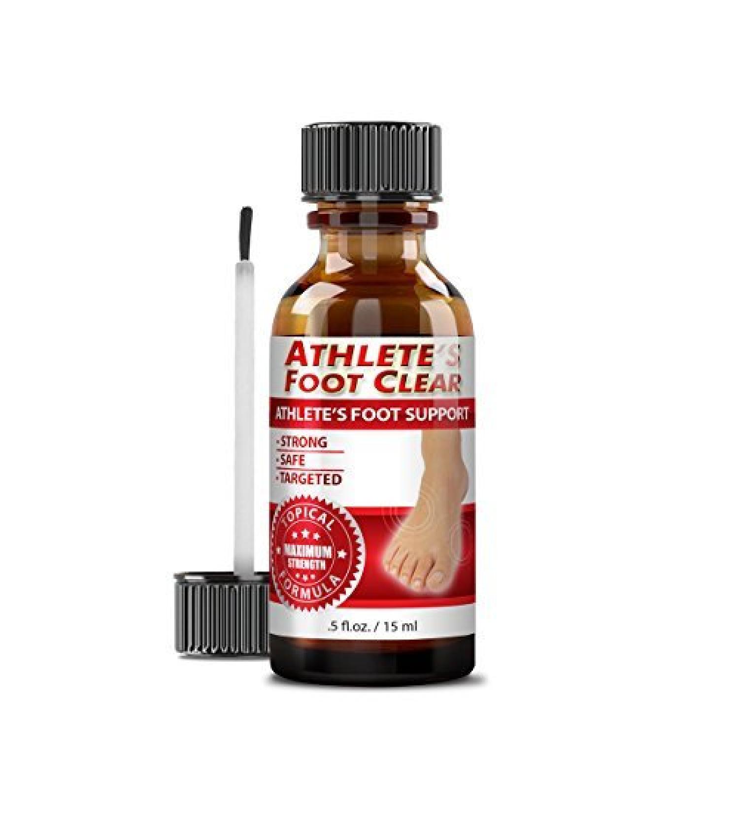 Athlete's Foot Clear - Stop Itching Restore and Maintain Healthy Feet - Tea Tree Oil Aloe Vera Undecylenic Acid - 1 Bottle - Made in The USA