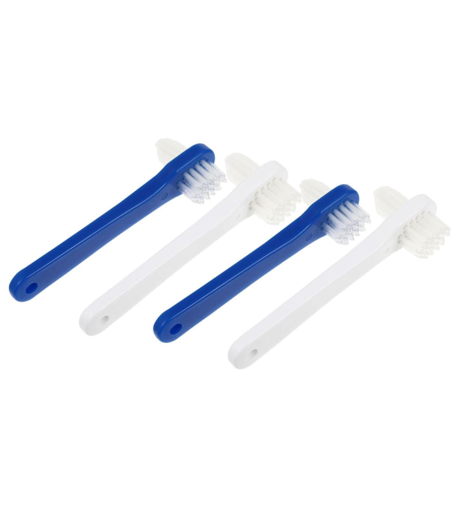 Gogogmy Double-Headed Toothbrush - 4 Piece Fake Teeth Cleaning Tool for Oral Care | Best Prosthesis Oral Hygiene Supply - Buy Online on GoSupps.com