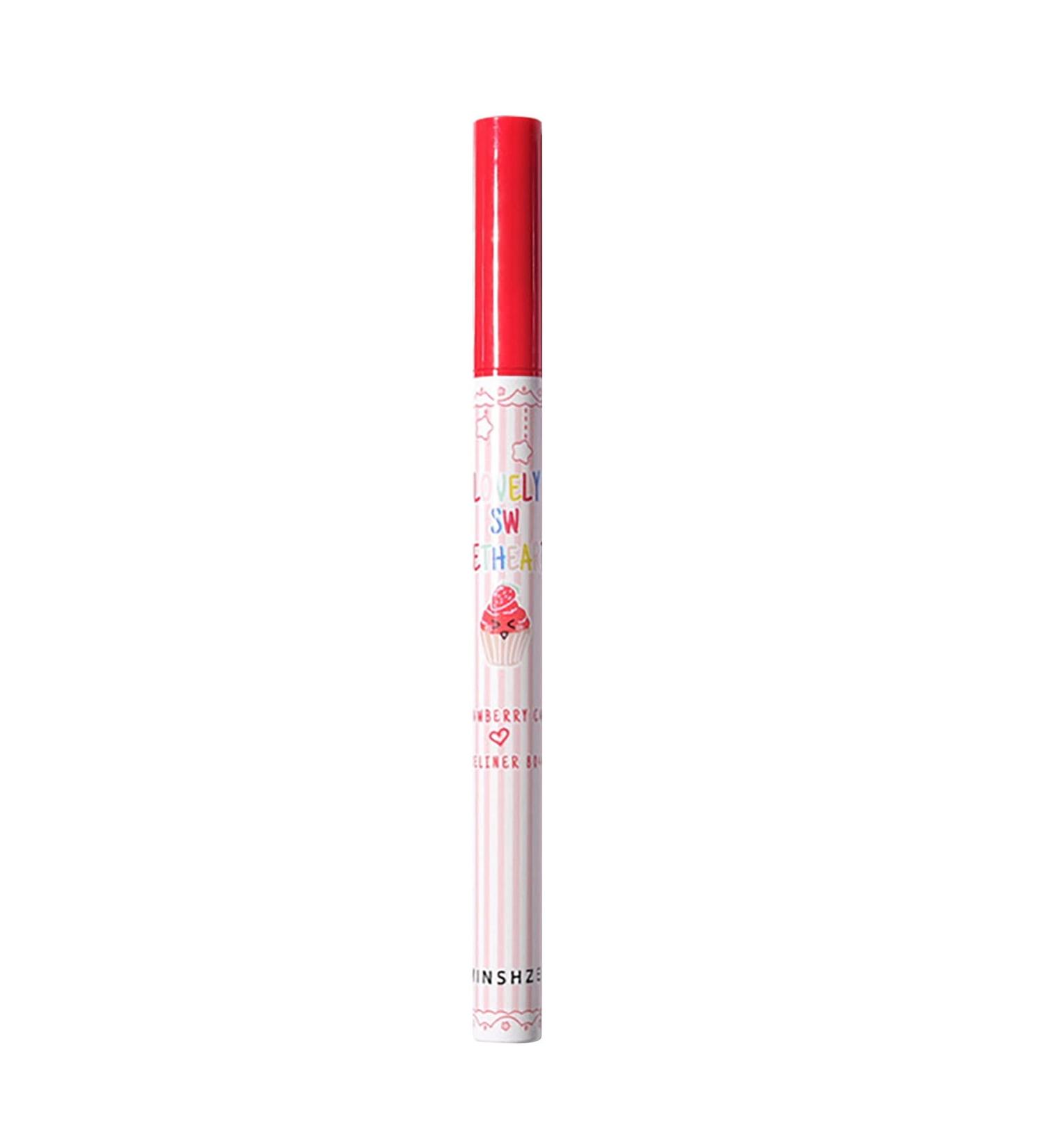 Cute Cartoon Eyeliner Liquid Pen 8 Colors Matte Long lasting Waterproof Sweat Proof Liquid Colorful Eye Liner 1ml (Red) - Buy Online on GoSupps.com