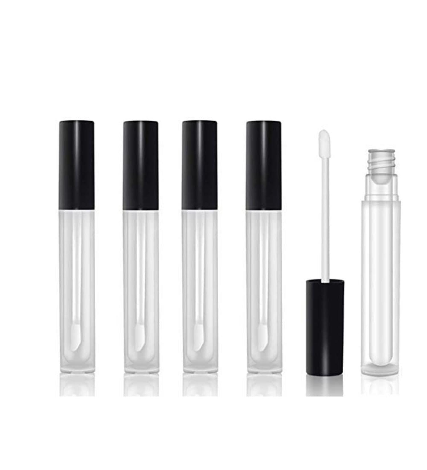 10 Pack 10ml DIY Empty Lip Gloss Tubes | Refillable Lip Balm & Lipstick Containers with Black Caps & Funnel - Perfect for Custom Lip Makeup - Buy Online on GoSupps.com