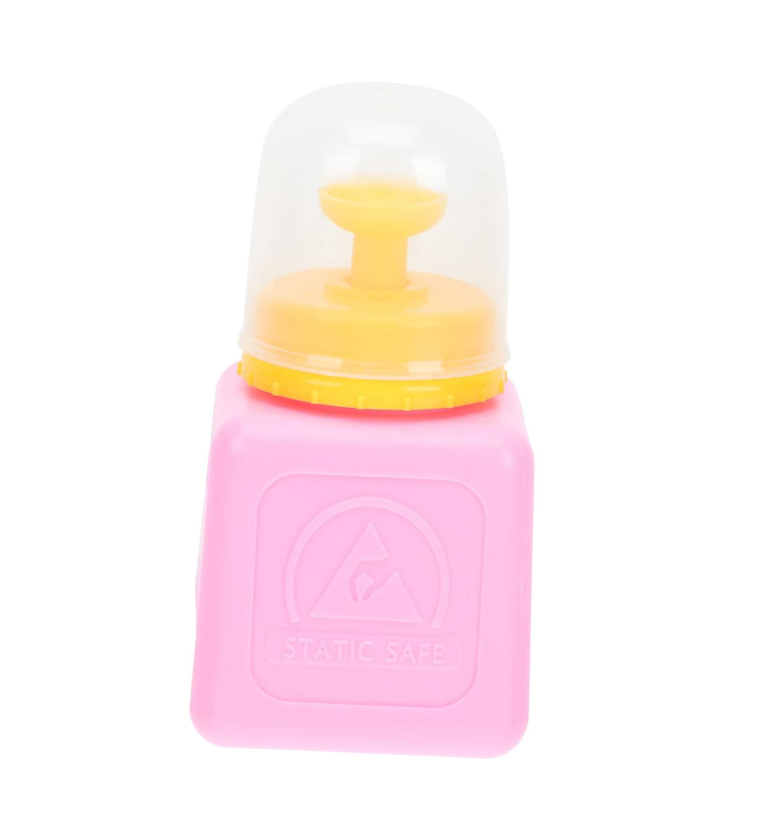 Healeved 1pc Squeeze Bottle Nail Pump Storage Bottle Refillable Nail Polish Bottle Nail Polish Press Bottle Manicure Bottle Nail Alcohol Shampoo Liquid Plastic Abs Water Pink 10x5.3cm Pink - Buy Online on GoSupps.com