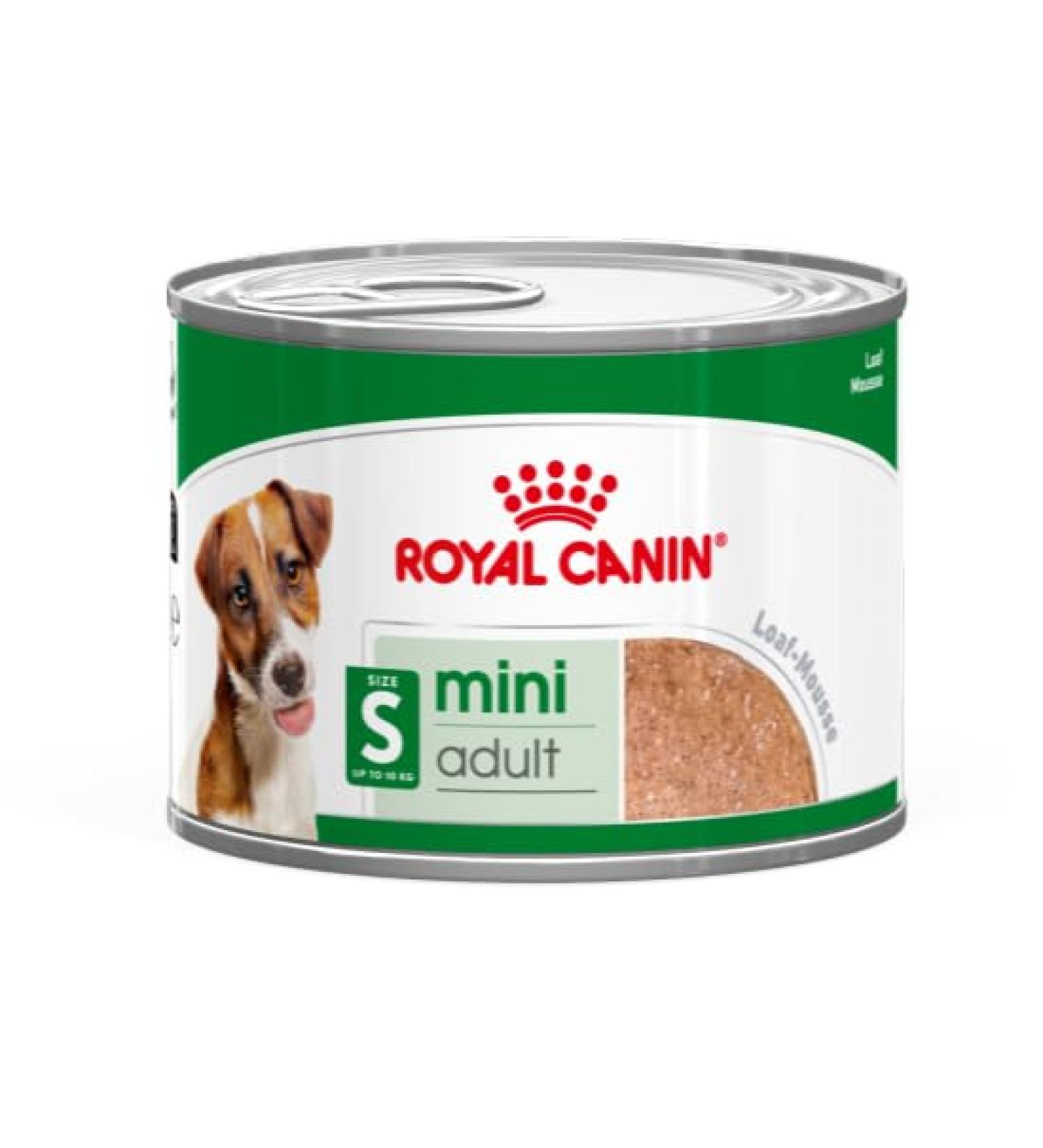 Royal Canin Mini Adult Wet Dog Food In Loaf Cans 12 x 195g - Buy Online on GoSupps.com