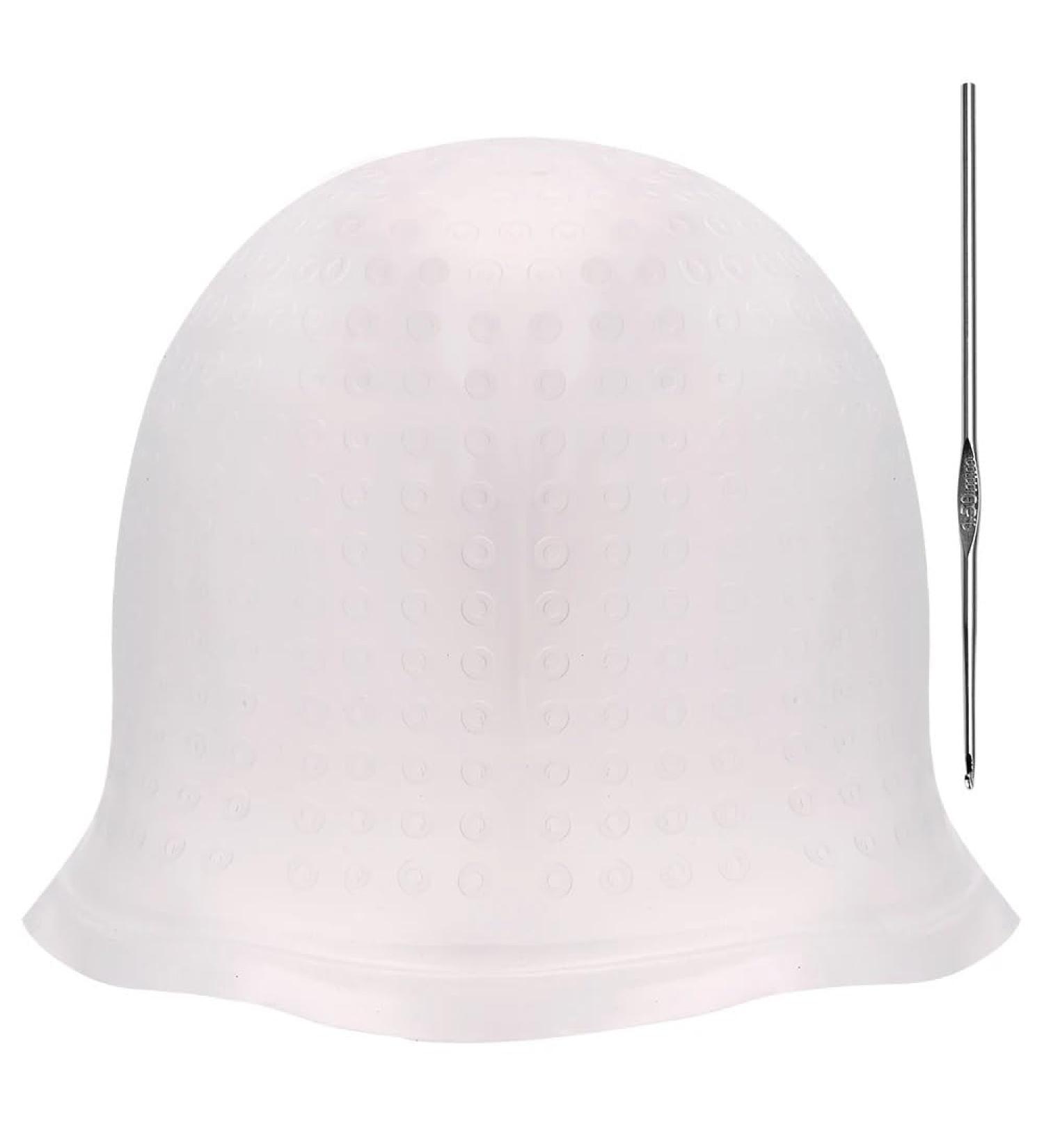 ZPFDSG Highlighting Cap Professional Barber Hair Coloring Cap Silicone Highlights Cap With Needle Hair Dye Hat Beauty Salon Hairstyling Tools. (Color : Ivory) - Buy Online on GoSupps.com