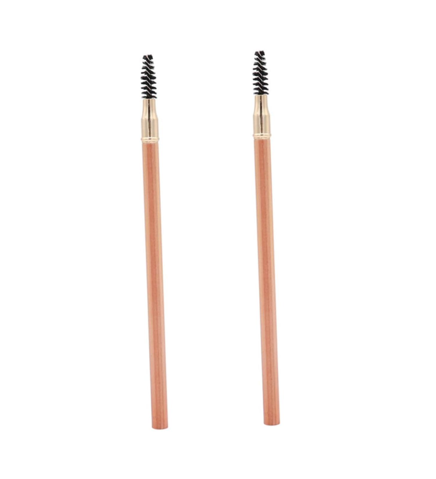Healvian 2pcs Double Ended Eyebrow Pencil with Brush Eye Brow Pen Eyebrow Pencil Brown Brow Pen Brush Wood - Buy Online on GoSupps.com