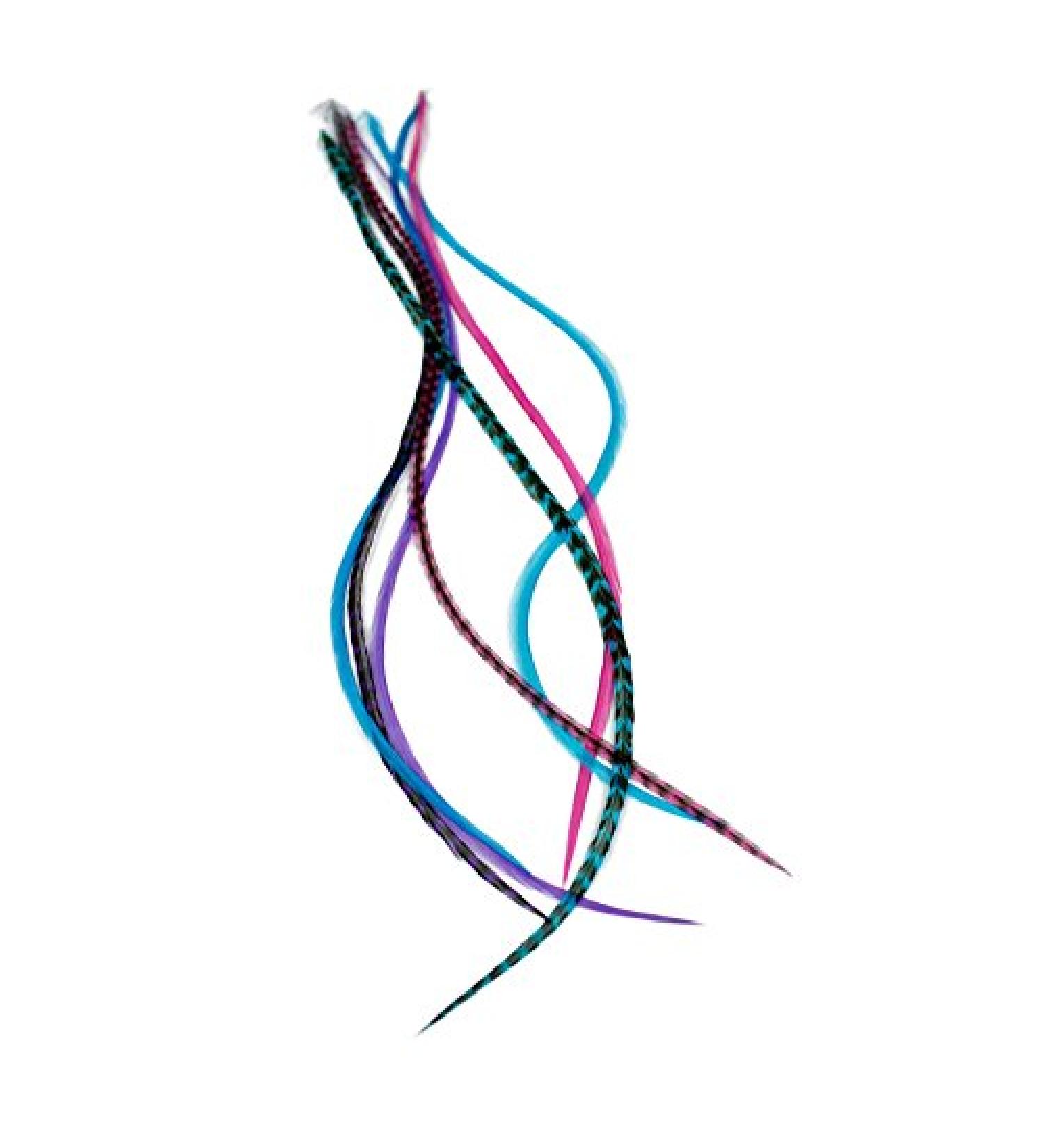 7 XXL Long 11-13 Inch Real Feather Hair Extensions + Rings & Loop (Berry) - Buy Online on GoSupps.com