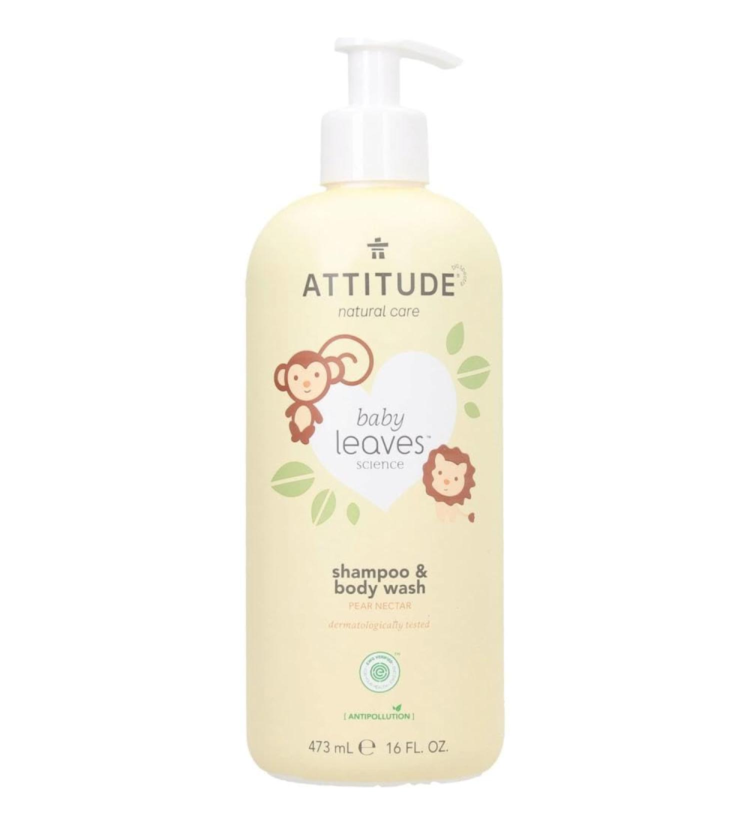 ATTITUDE Attitude Nectar Pear Fragrance Baby Shampoo and Gel 473ml