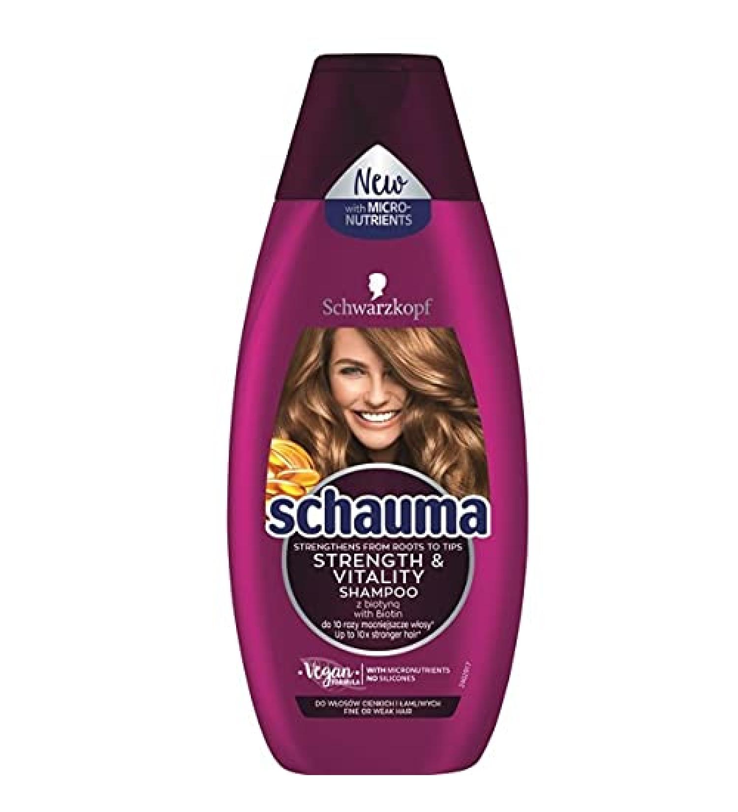 Schwarzkopf SCHAUMA_Strength & Vitality Shampoo shampoo for thin and brittle hair 400ml
