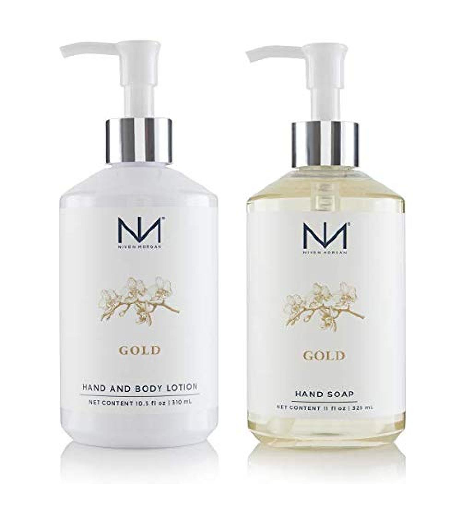 Niven Morgan - Gold Soap and Lotion Hand Set
