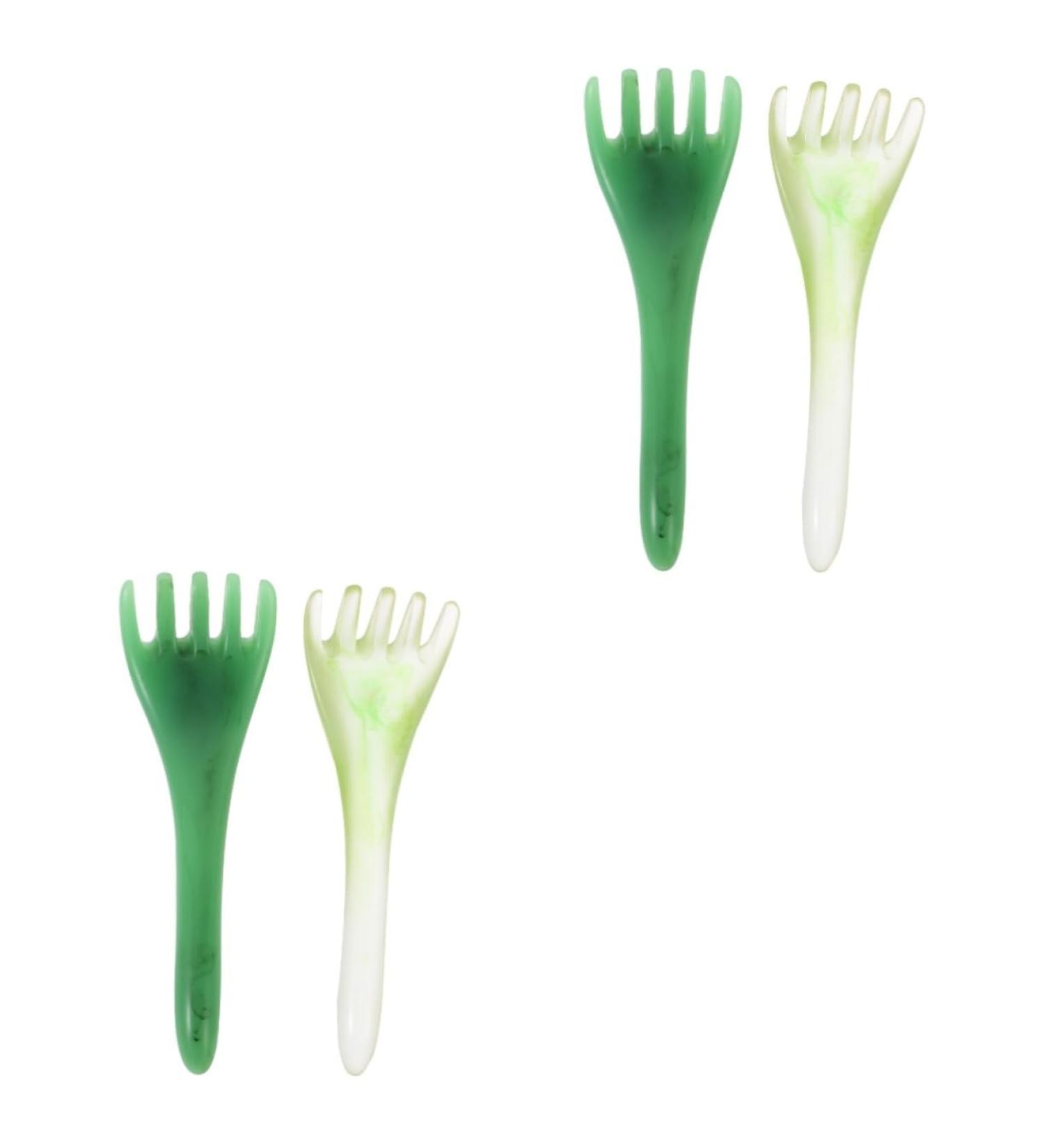 Frcolor 4-Piece Hair Comb Massager Set - Jade Gua Sha & Beeswax Scraping Tools for Pain Relief - Buy Online on GoSupps.com