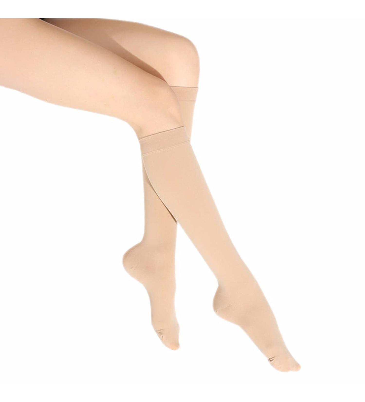 WSYKC Compression Stockings - 23-32 mmHg for Swelling Relief & Pain Relief | Skin Color | Ideal for Athletes Teachers & Doctors - Buy Online on GoSupps.com