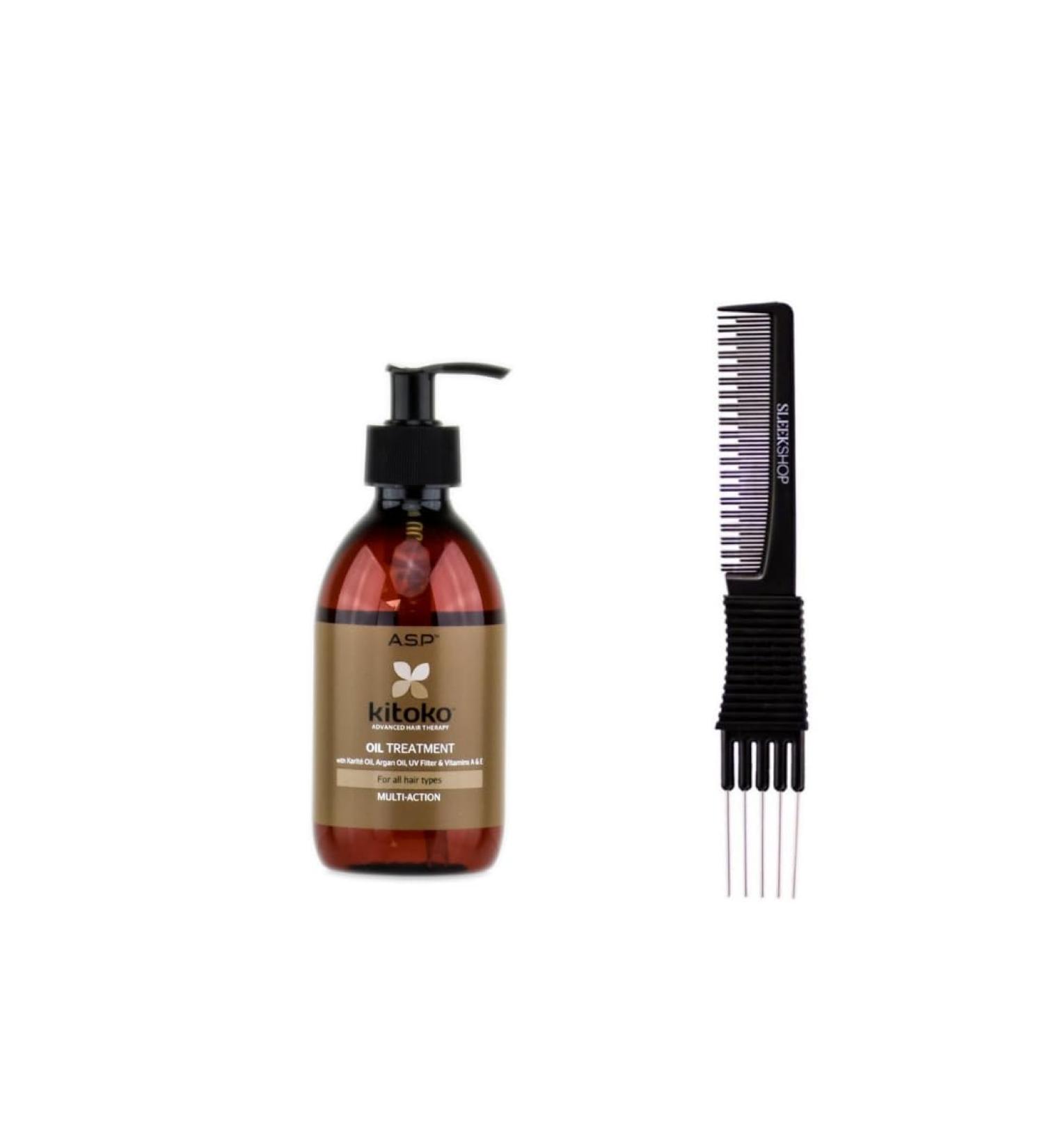 yper Affinage Kitoko Oil Treatment (9.8 oz) with Teasing Comb Pack 1