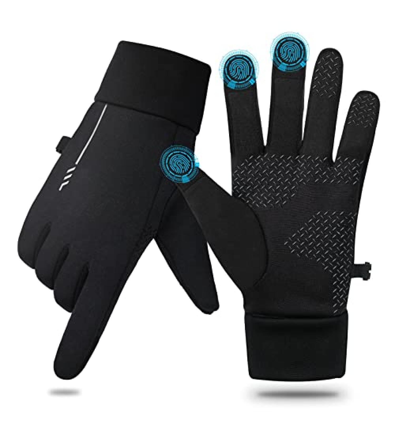 MixcMax Winter Gloves - Thermal Running Gloves with Fleece Lining | Windproof Touchscreen Lightweight Warm Gloves for Men Women | Ideal for Snow, Cycling, Driving, Walking | Medium - Buy Online on GoSupps.com