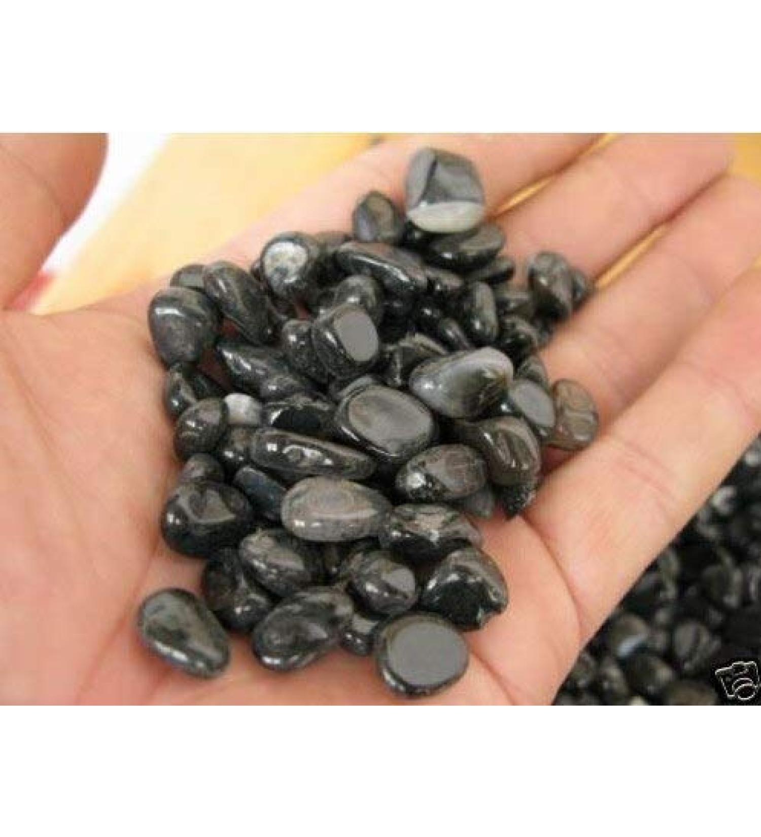 2.2 LB Natural Large Obsidian Quartz Crystal Tumbled Stone ningxiao