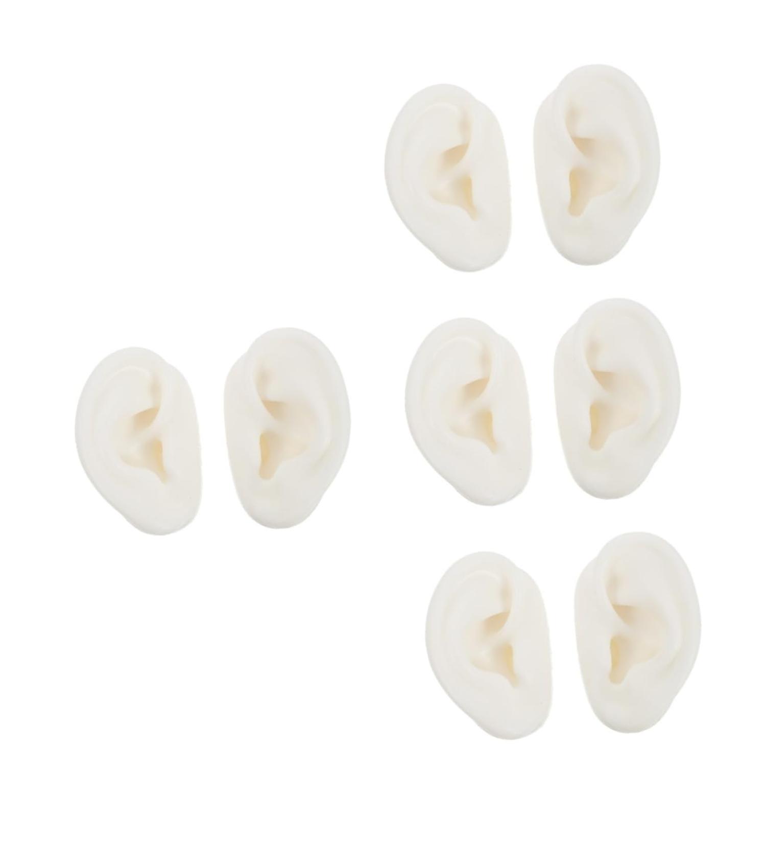 4 Pairs Artificial Ear Models - Silicone Ear Molds for Studs | Realistic Imitation Ear Simulation - Buy Online on GoSupps.com