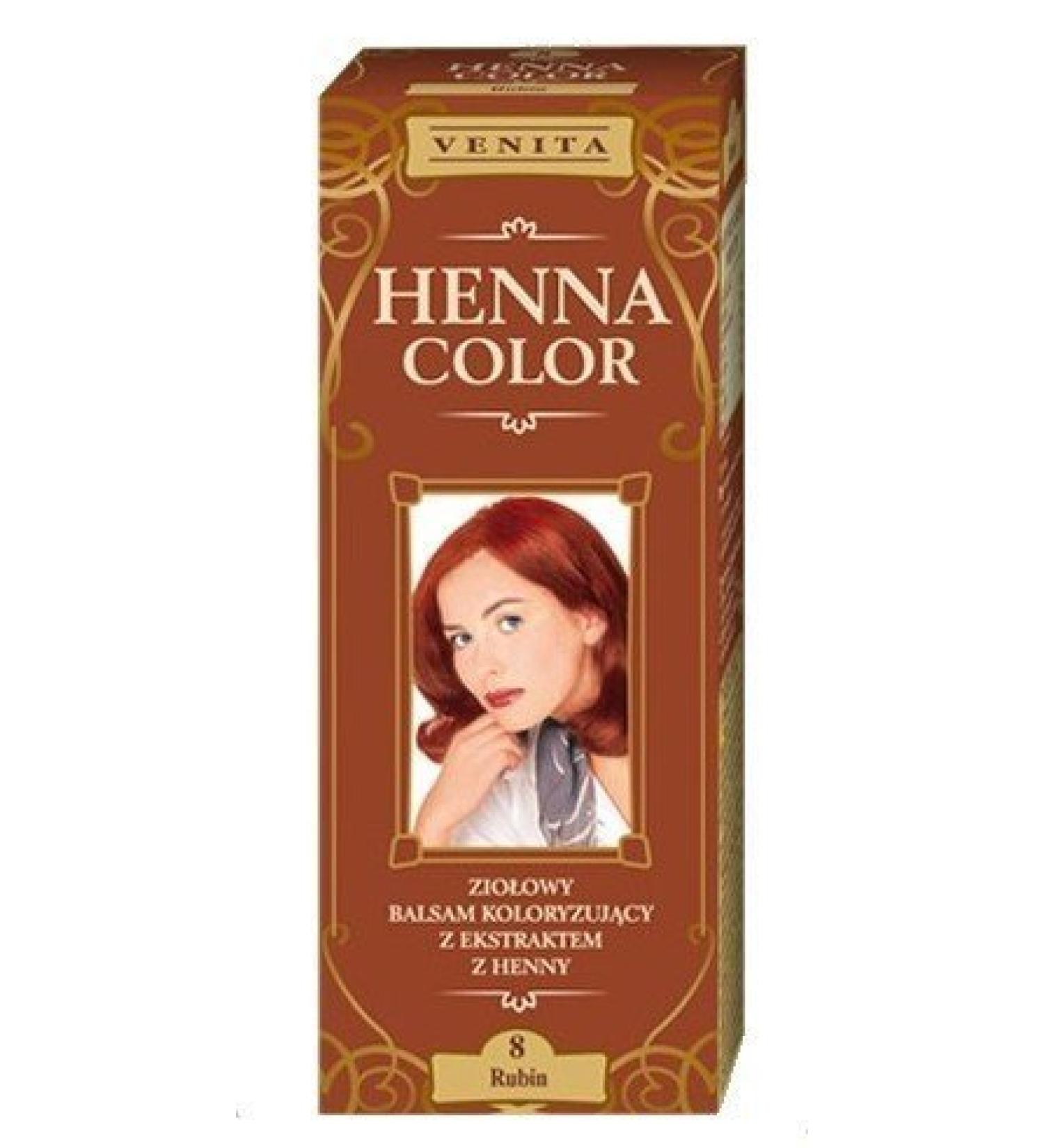 Henna Color 8 Ruby Hair Balm Hair Color Color Effect Natural Hair Dye Henne Eco
