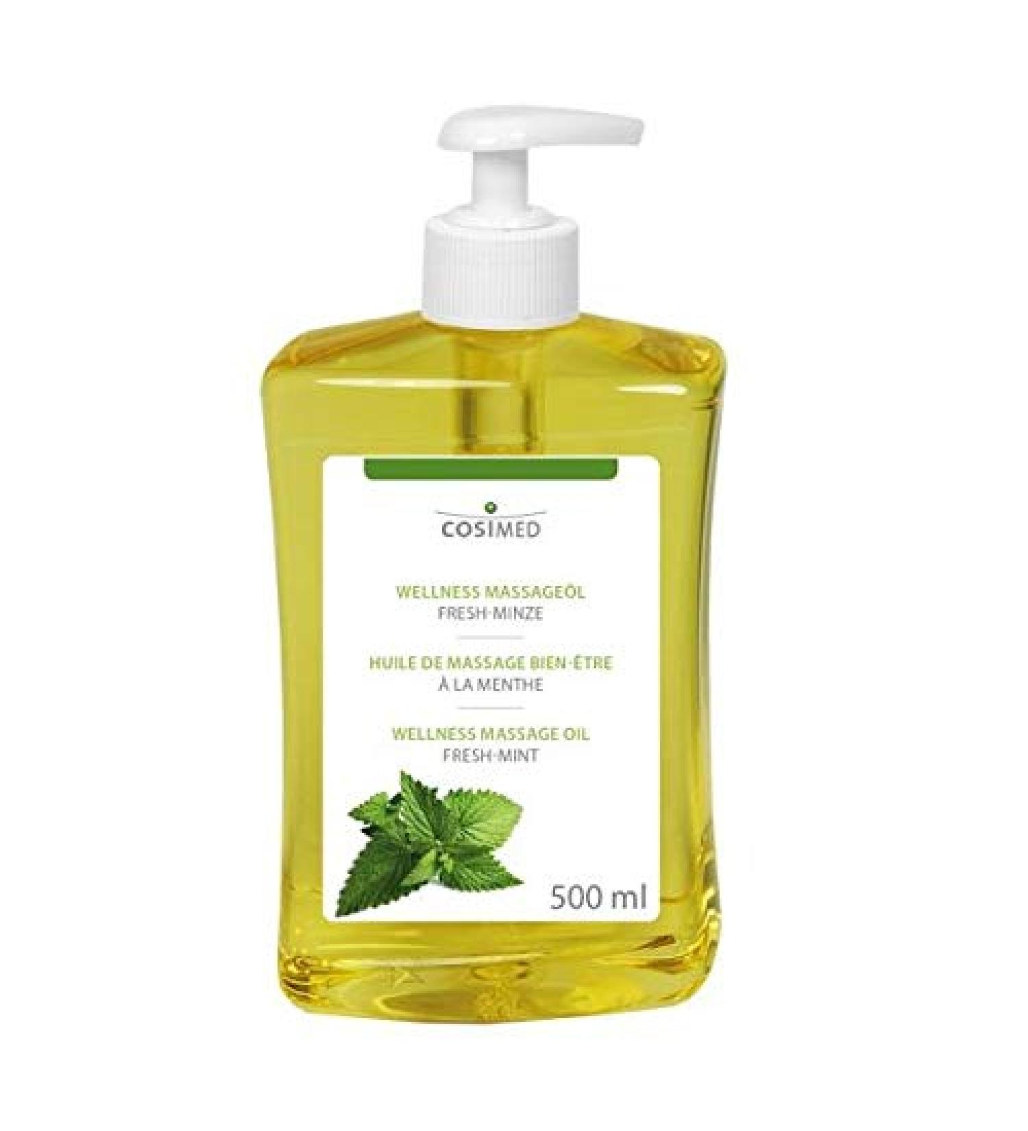 cosiMed Wellness Massage Oil Fresh Mint with Pressure Dispenser Massage Oil 500 ml