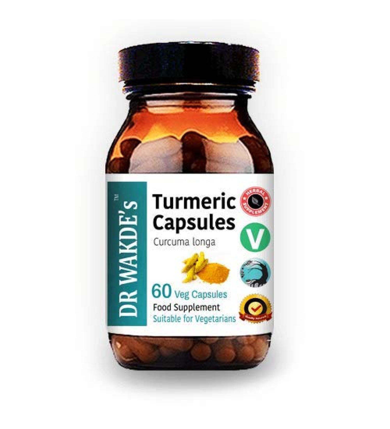 DR WAKDE'S Turmeric Capsules (Curcuma Longa 60 Veg Caps Plant-Based Supplement Ayurvedic Herb All Natural Vegan) - Buy Online on GoSupps.com