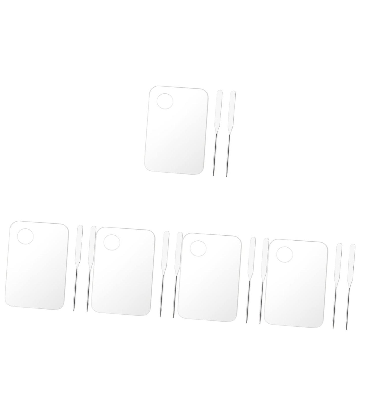 FRCOLOR 5 Sets Color Palette - Eye Shadows Watercolor Painting Board & Makeup Palette Tray with Spatula | Premium Stainless Steel Cosmetic Tools for Artists - Buy Online on GoSupps.com