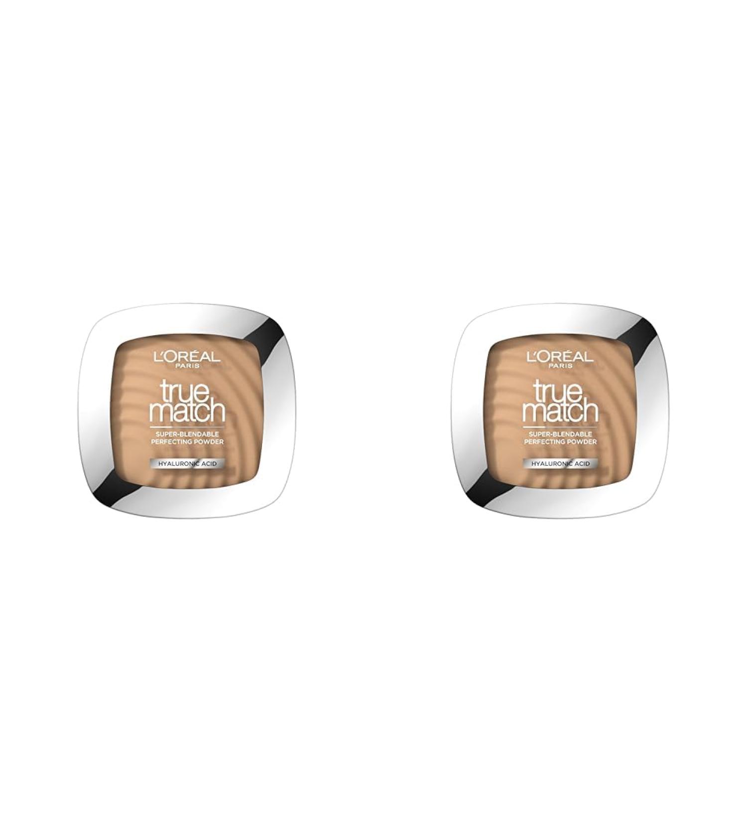 L'Or al Paris Powder Foundation Super-Blendable With Hyaluronic Acid Light Texture for a Flawless Finish True Match Perfecting Powder W3 (Pack of 2) W3 9 g (Pack of 2) - Buy Online on GoSupps.com