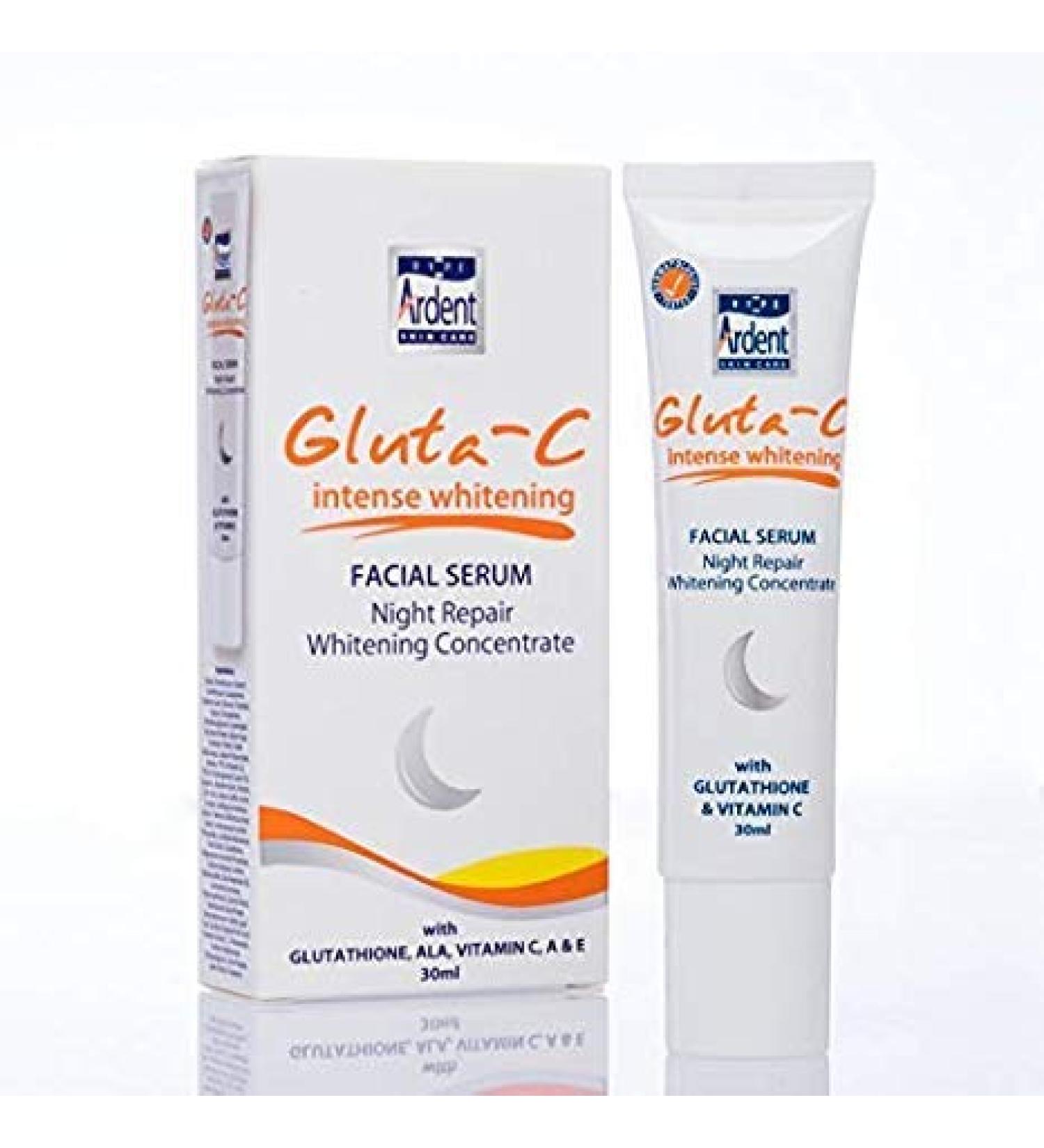 New GlutaC Intense Whitening Facial Serum Night Repair Whitening Concentrate 30 ml - Buy Online on GoSupps.com