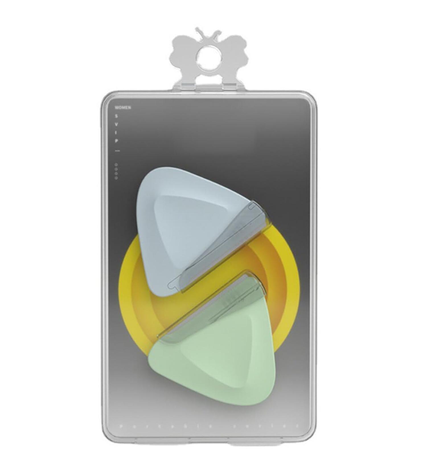 Buy Stainless Steel Facial Trimmer - Portable 2x Triangle Eyebrow Razor for Precision Grooming - Buy Online on GoSupps.com