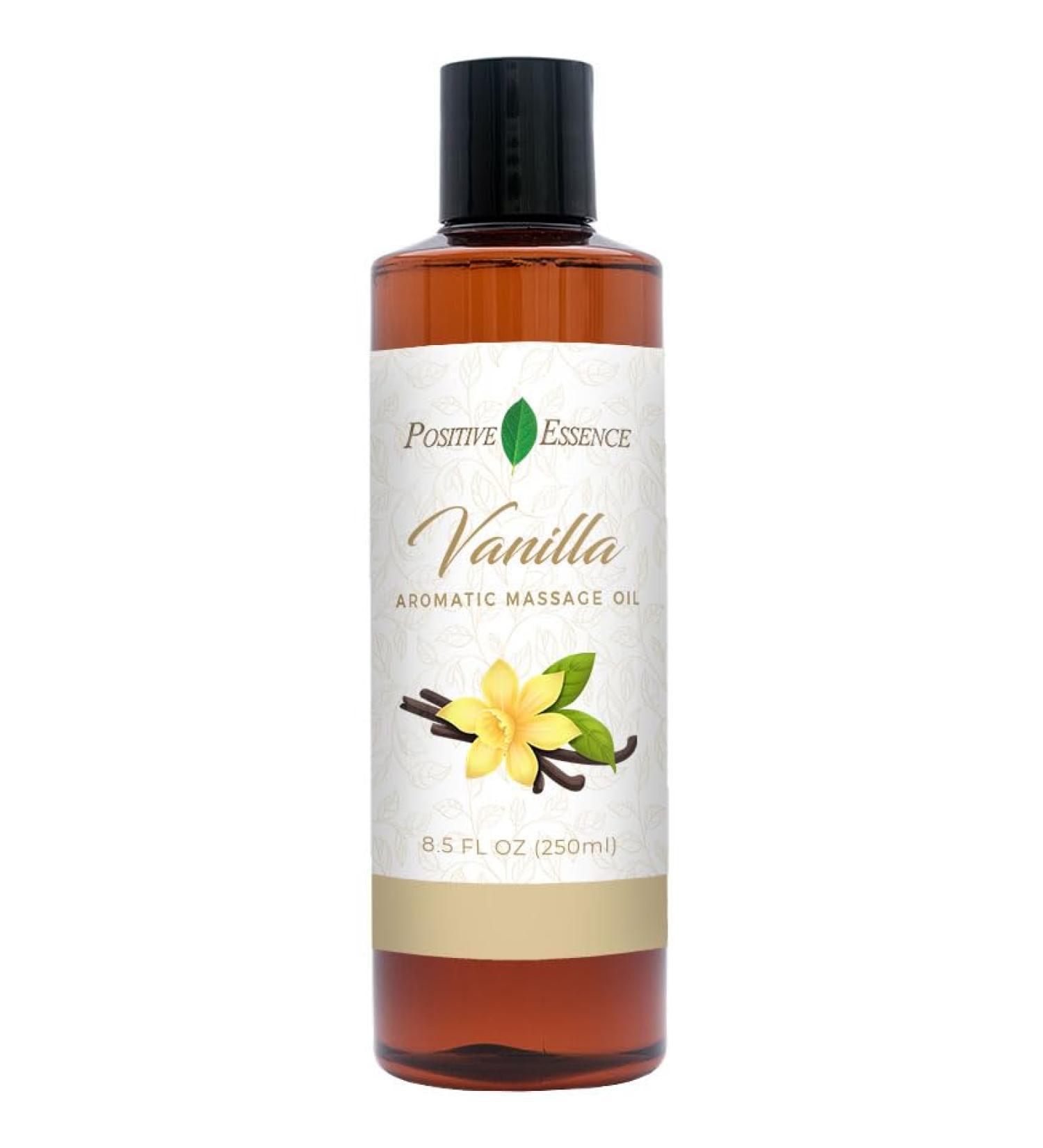 Vanilla Massage Oil 250ml - Relaxing Therapy Body Oil with Jojoba Sweet Almond & Vitamin E for Natural Skin Care - Buy Online on GoSupps.com