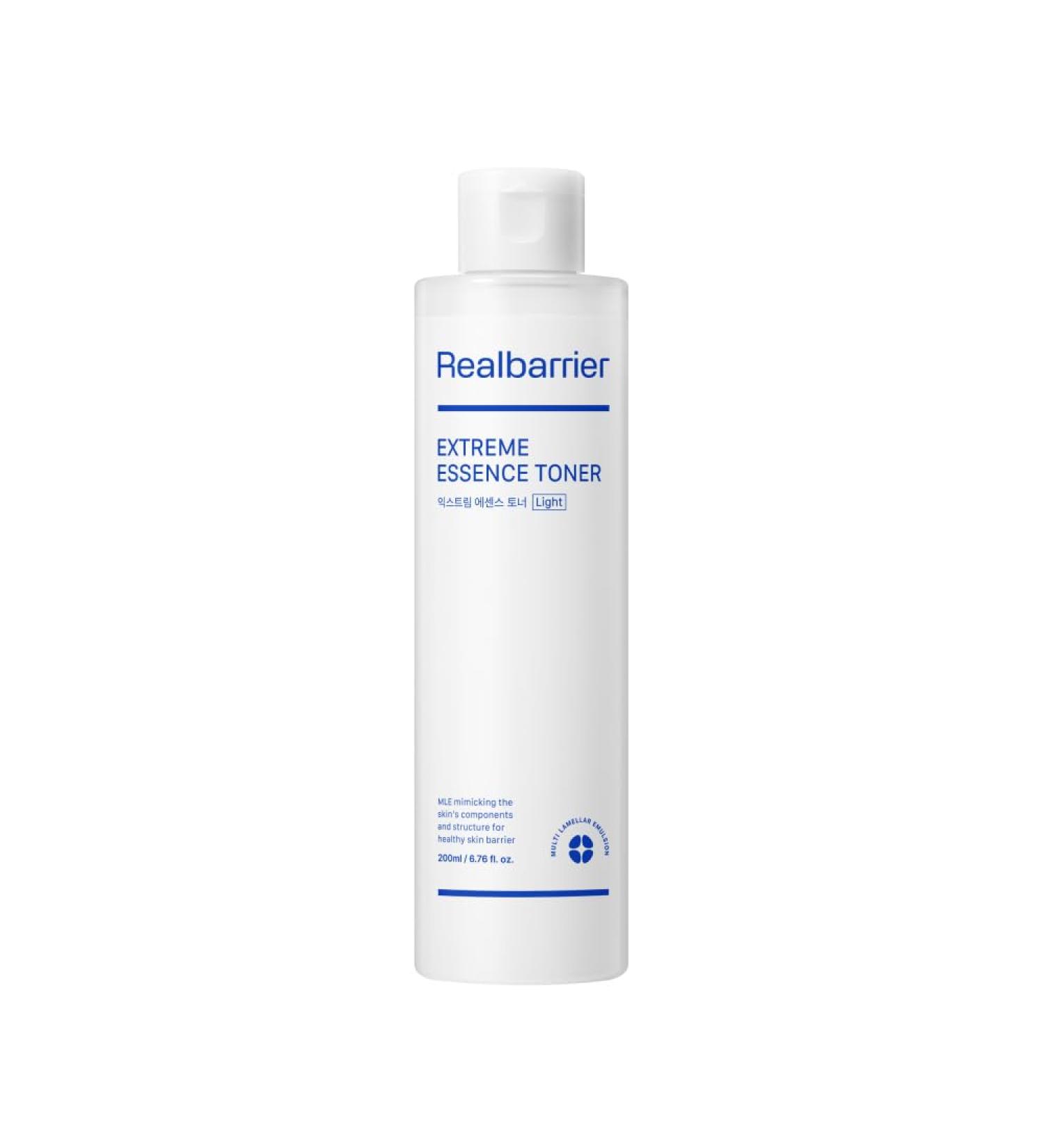 Real Barrier Extreme Essence Toner Light 6.76 Fl Oz | Hyaluronic Acid Panthenol Face Moisturizer for Sensitive Dry Skin | Soothing & Hydrating Moisturizing Toner for Face | Korean Skin Care - Buy Online on GoSupps.com