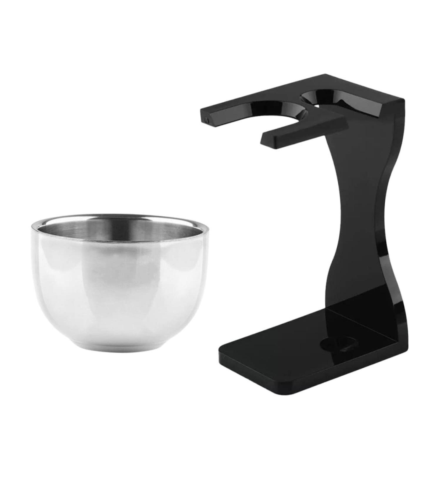 Premium Healeeved Shaving Set - Brush Bowl Holder & Razor Stand | Perfect Gift for Men - Acrylic Tools for a Smooth Shave - Buy Online on GoSupps.com