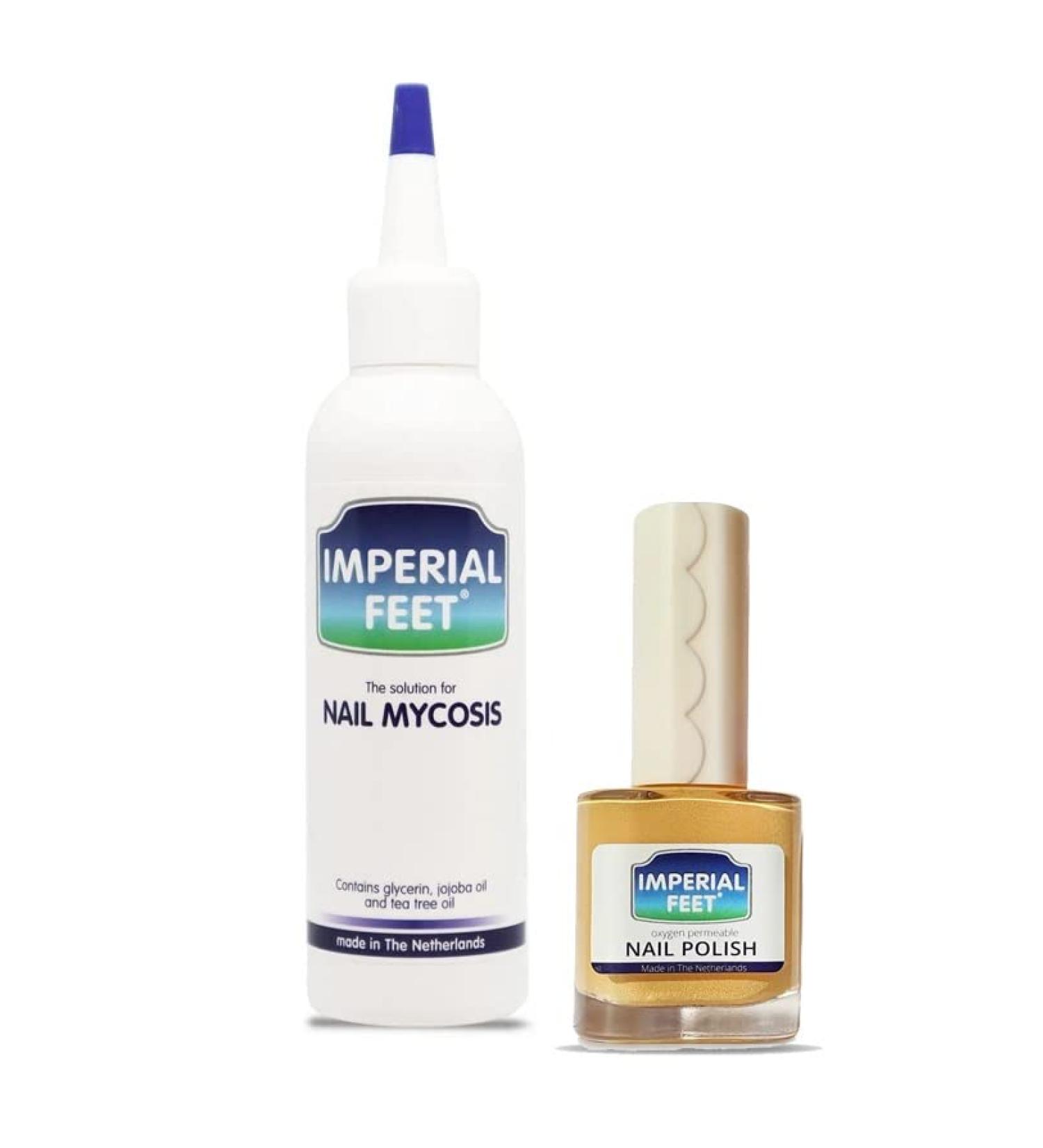 Fungal nail treatment with nail polish yellow