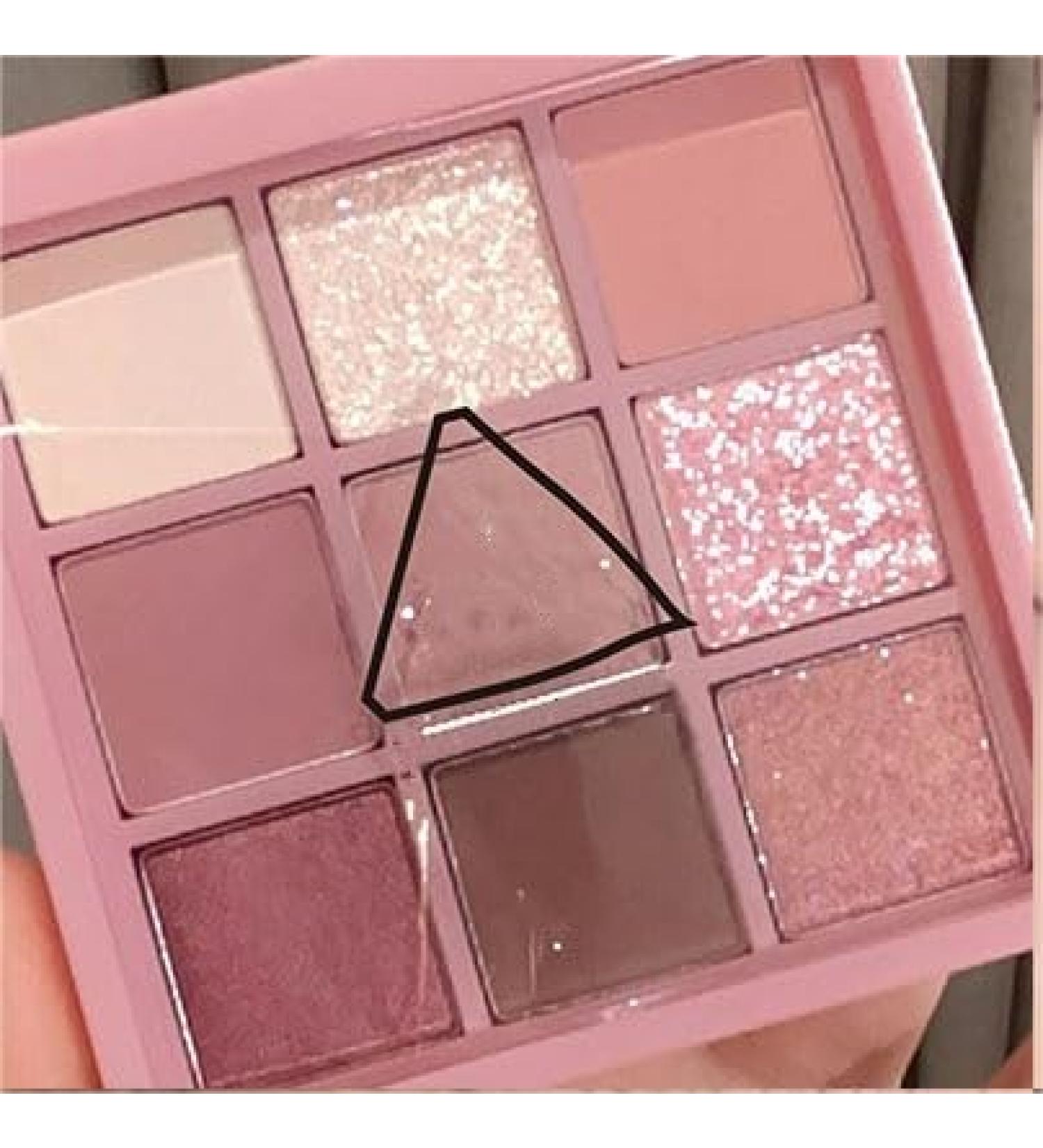 Lovelycat 9 Colors Glitter Eyeshadow Makeup Palette Matte High Pigmented Colorful Creamy Texture Eye Shadow Powder Natural Waterproof Long Lasting Eyeshadow Powder Cosmetics (rose) - Buy Online on GoSupps.com
