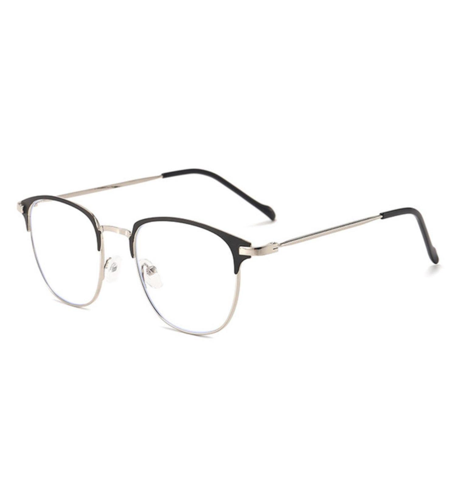 Forki's Unisex Reading Glasses - Stylish Square Polygon Design Metal Frame Monochrome - Perfect for Short-Sightedness - International Shipping Available - Buy Online on GoSupps.com