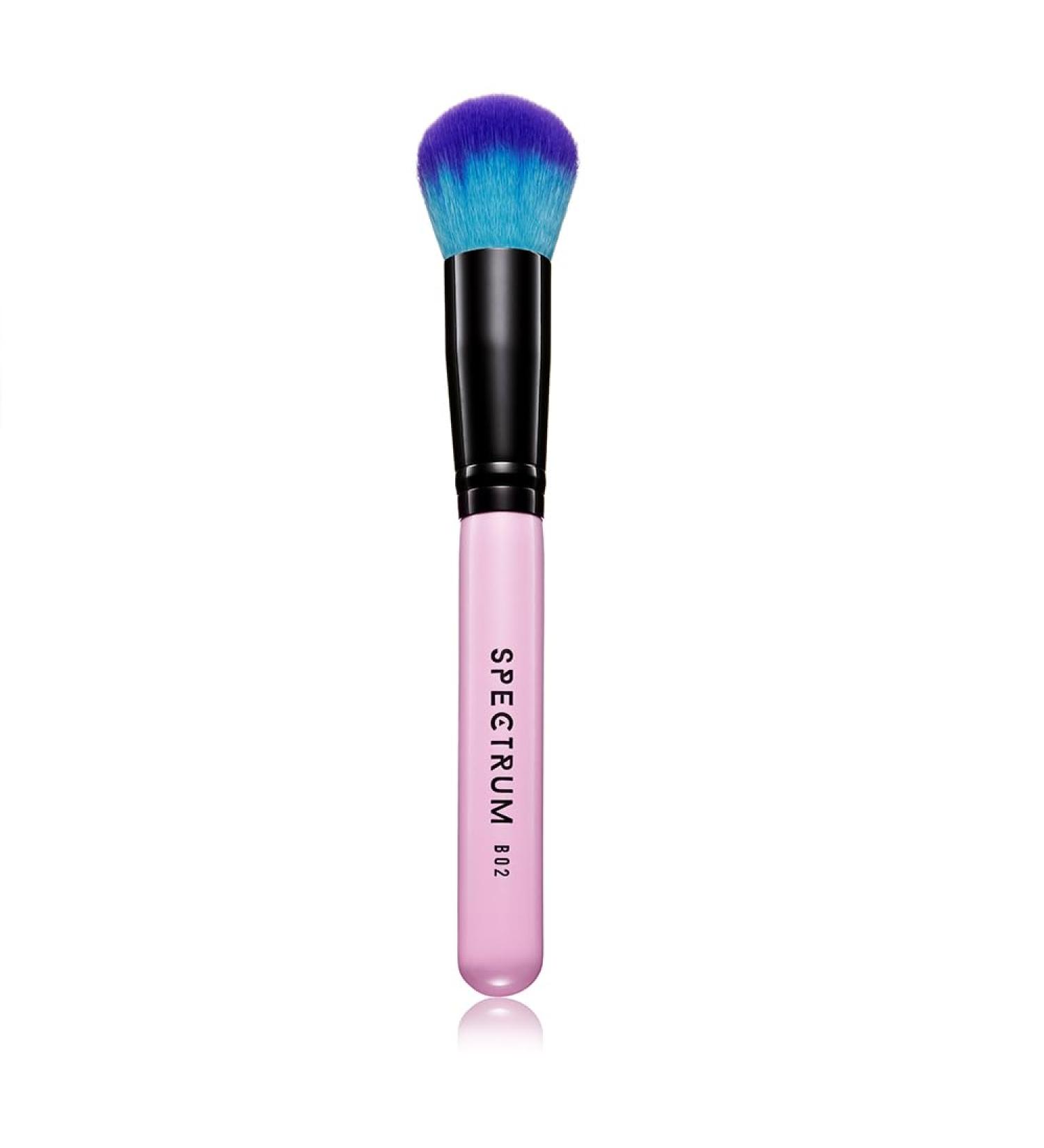 Shop B02 Domed Foundation Buffer Brush - Spectrum Makeup Brush for Even Application & Seamless Finish | Soft Synthetic Bristles | Pink - Buy Online on GoSupps.com