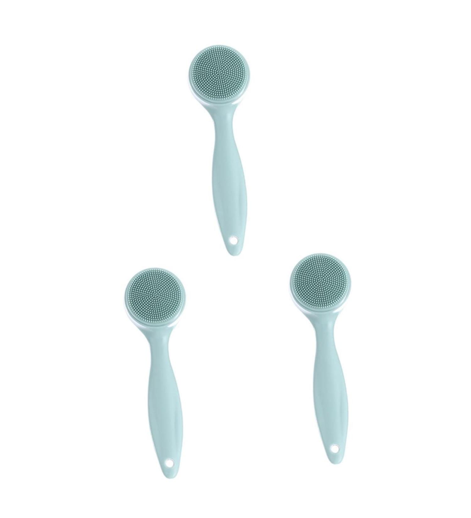3 Set Facial Cleansing Brush - Blackhead Removal Silicone Scrubber & Satin Bonnet | Best International Shipping - Buy Online on GoSupps.com