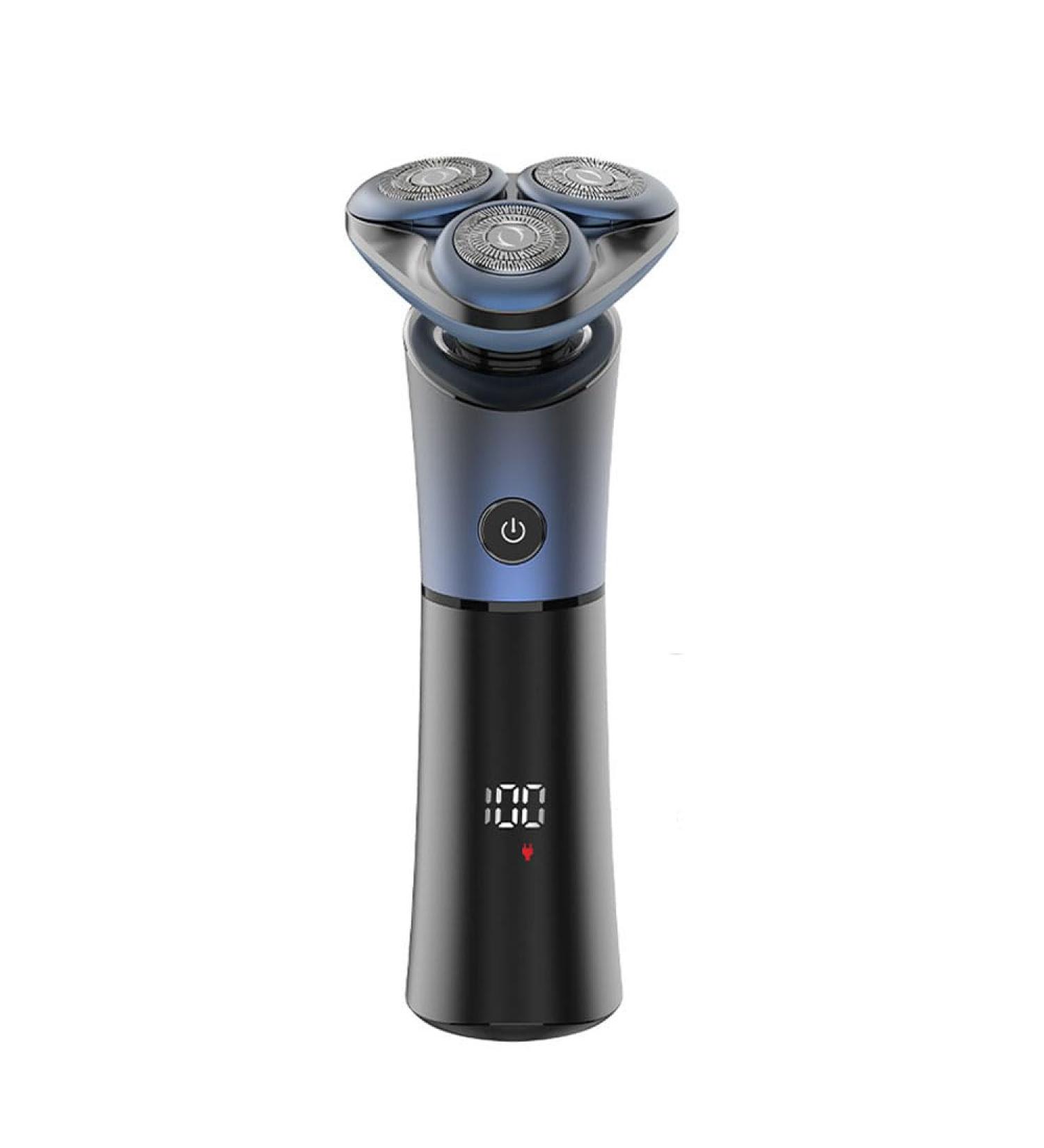 Men's Electric Razor - IPX6 Waterproof Rechargeable Rotary Shaver with 3D Magnetic Floating Head & LED Display - Wet & Dry Use Electric Shaver for Men - Buy Online on GoSupps.com
