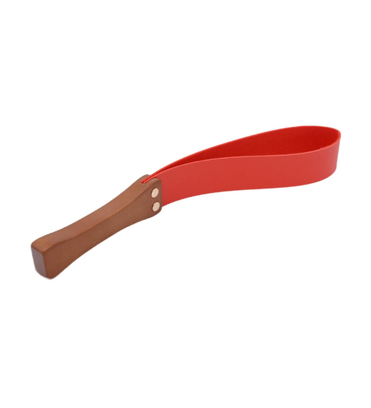 19'' Leather Riding Crop Whip with Anti-Slip Wooden Handle - Red Horse Whip for Equestrianism | PWBSLAI - Buy Online on GoSupps.com