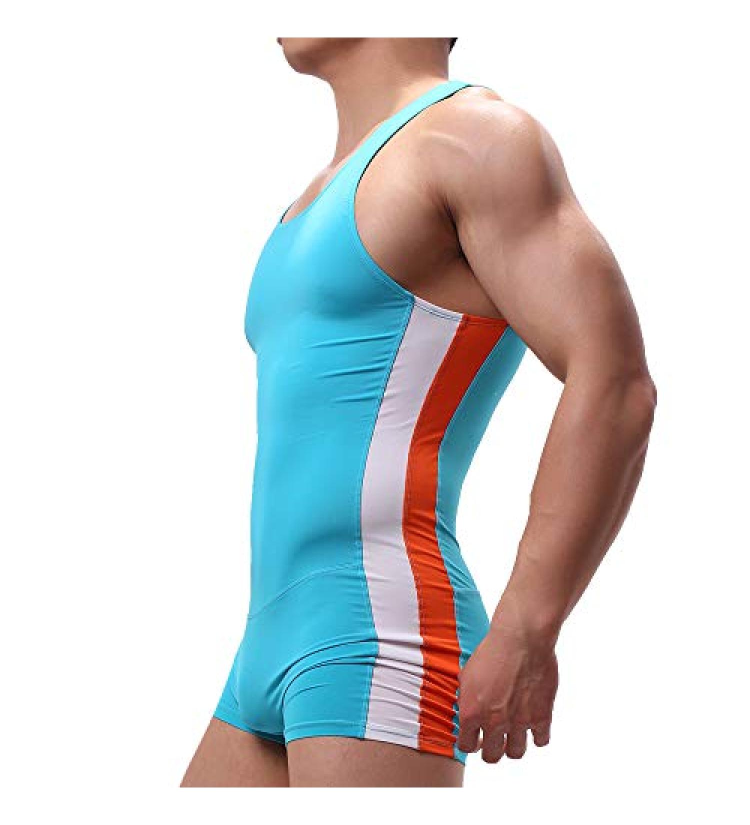 SPNSSTCR Men's Sky Blue Bodysuit Gym Athletic Supporters | Medium Size - Buy Online on GoSupps.com