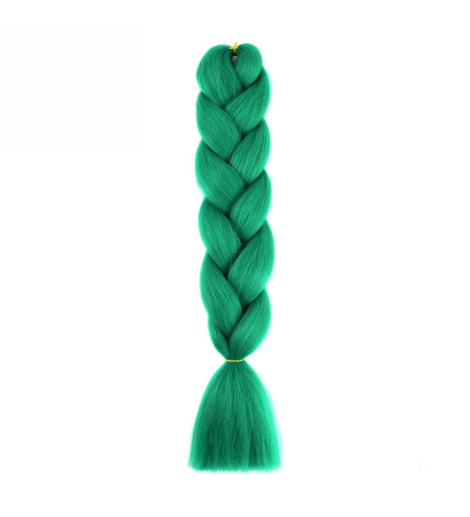 Women hair extensions Colorful braided hair fashion lake blue big braid girls 24" Colorful Jumbo Braiding for Girls Children Rainbow Braided Hair DIY wig role-playing (Color : I) - Buy Online on GoSupps.com