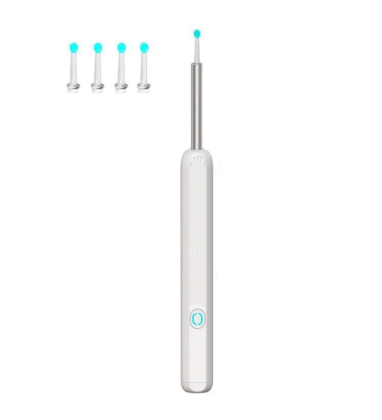 Sempoda Ear Wax Removal Tool with 1080P HD Camera - Wireless Ear Cleaner Kit for iPhone, iPad, Android - Otoscope with LED Light for Adults, Kids, Pets - White - Buy Online on GoSupps.com
