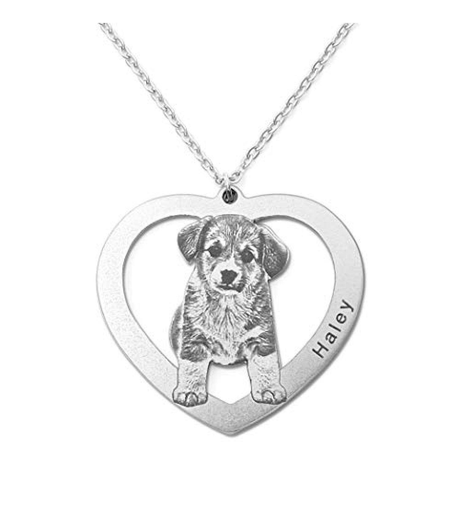 Personalized Pet Photo Necklace - Customizable Cat/Dog Picture Pendant - Pet Memorial Gift for Pet Lovers - 14inch Chain - Buy Online on GoSupps.com
