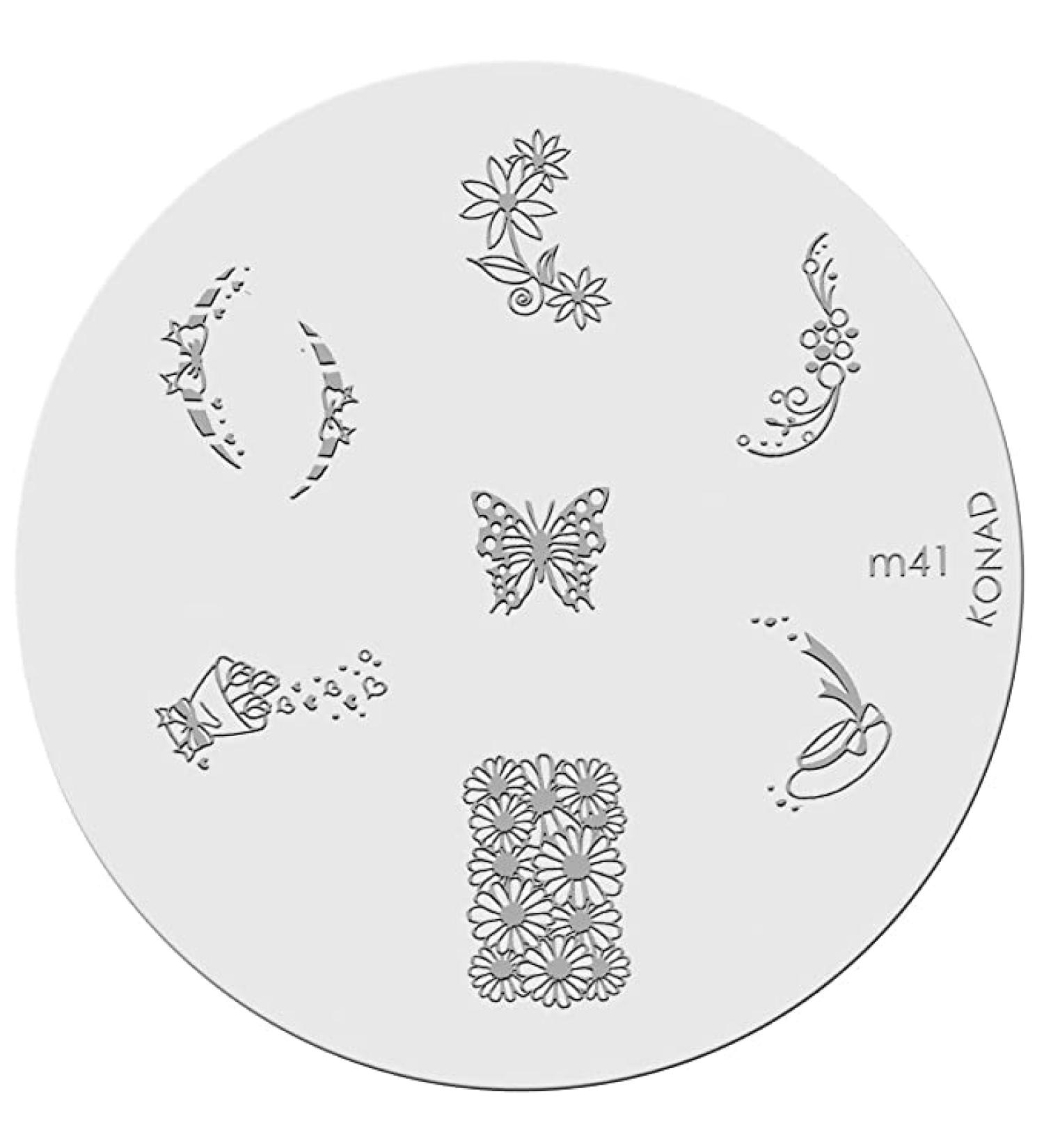 Konad stencil stamping stamping stencil M41