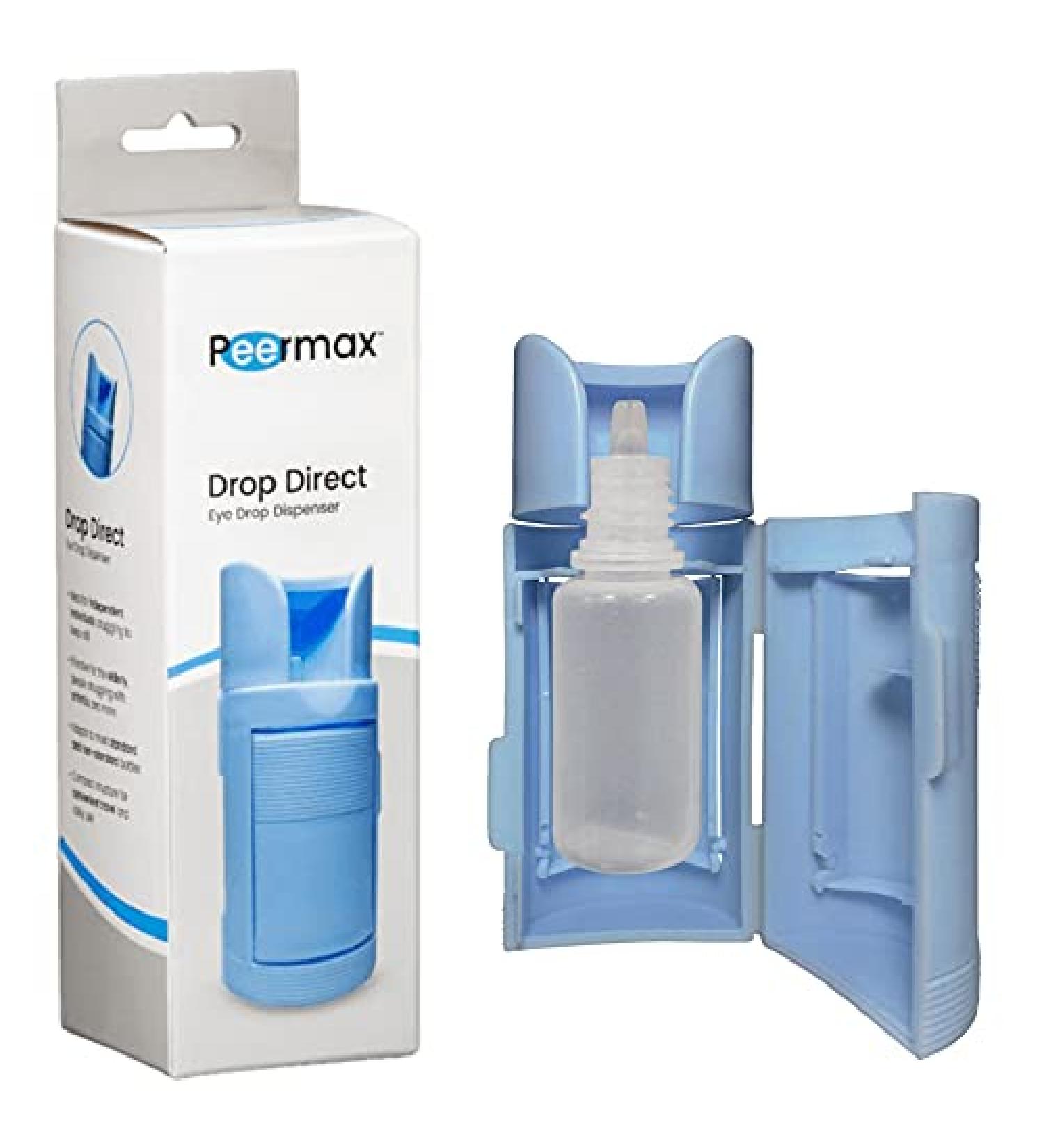 Peermax Drop Direct Eye Drop Dispenser - Easy-to-Use Aid for Seniors & Elderly - Works with Most Bottles - Includes Instructions - Buy Online on GoSupps.com